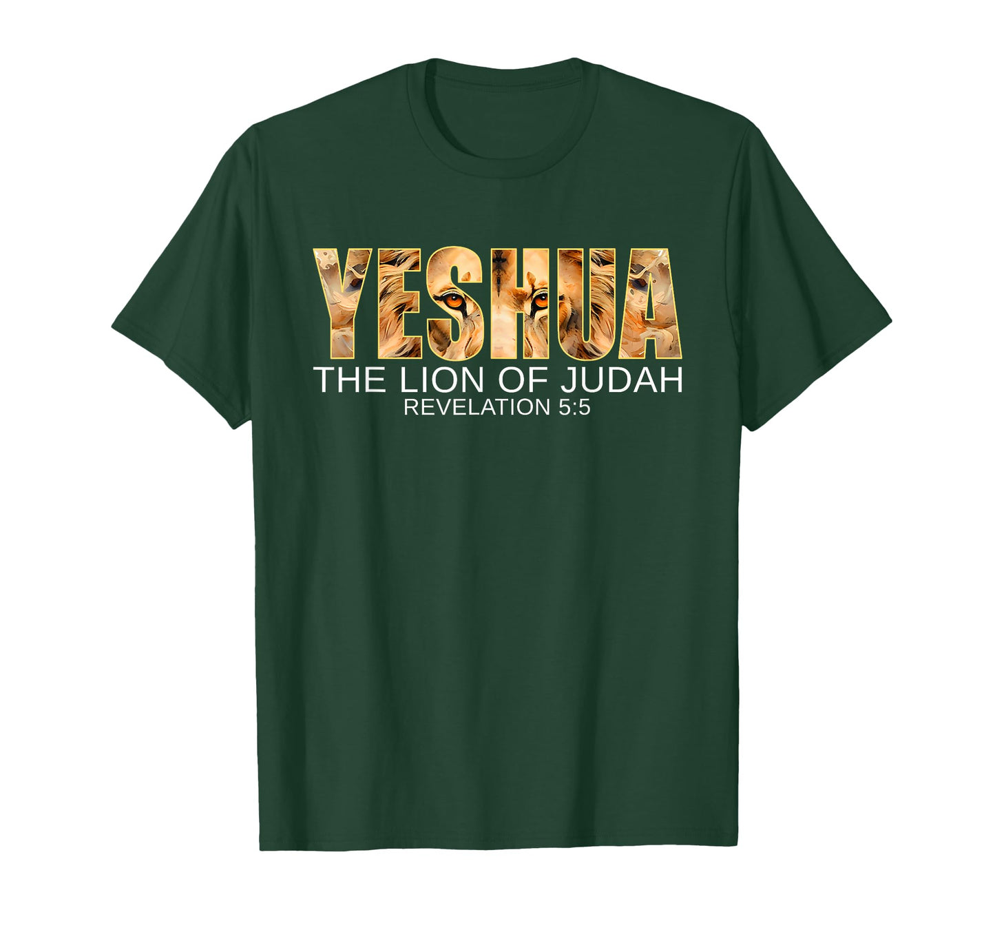 Yeshua Hamashiach Lion of Judah Jesus Religious Christian T-Shirt