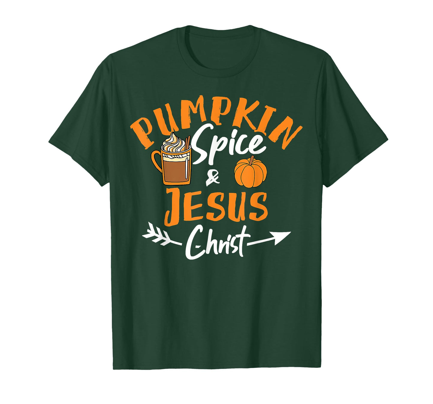 Halloween Christian Pumpkin Spice And Jesus Christ Fall Leaf T-Shirt