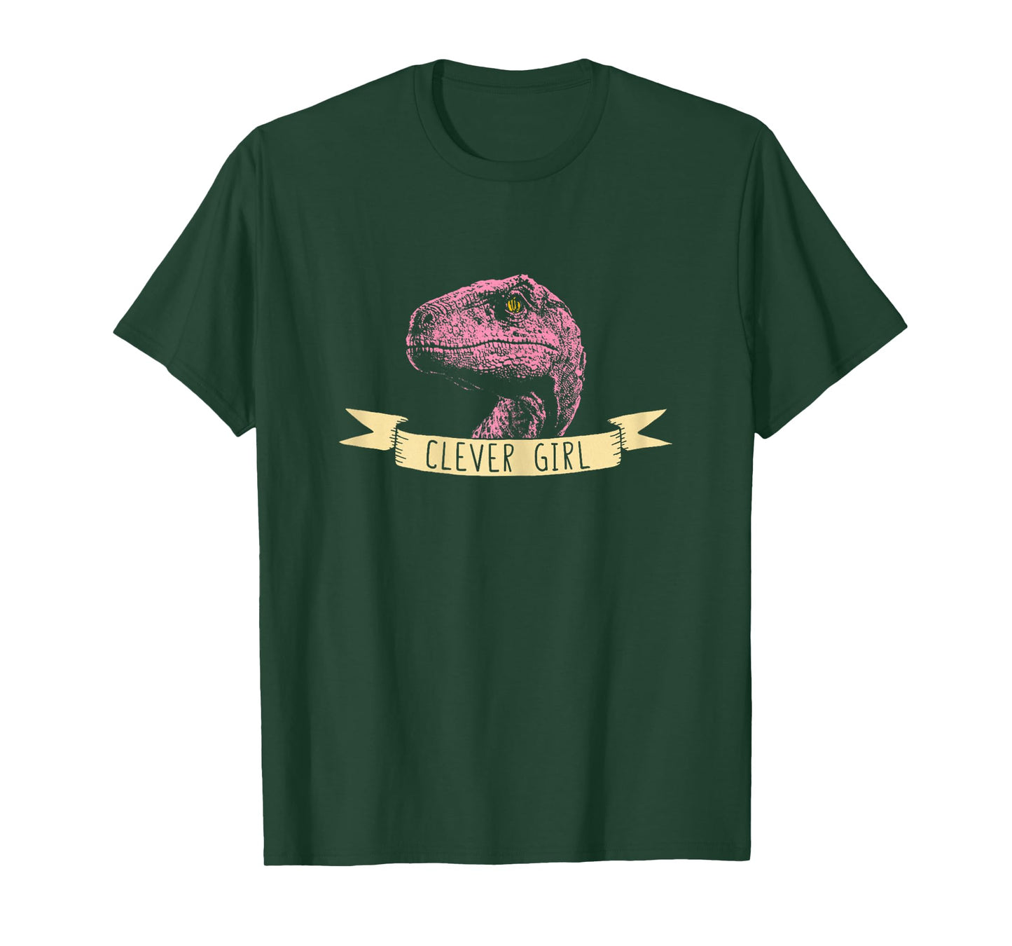 Clever Girl Pink Raptor for Adolescent Girls Dino T-Shirt
