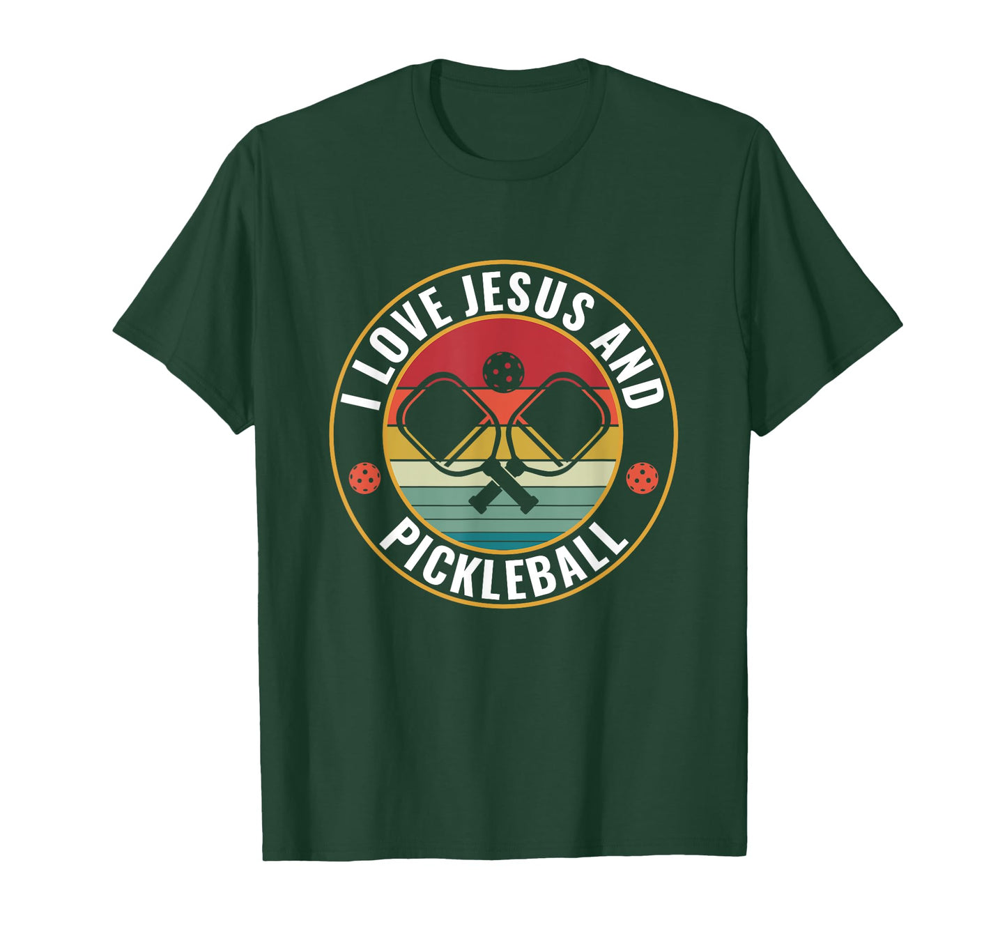 PicklebalI I Love Jesus and Pickleball Funny Quote T-Shirt
