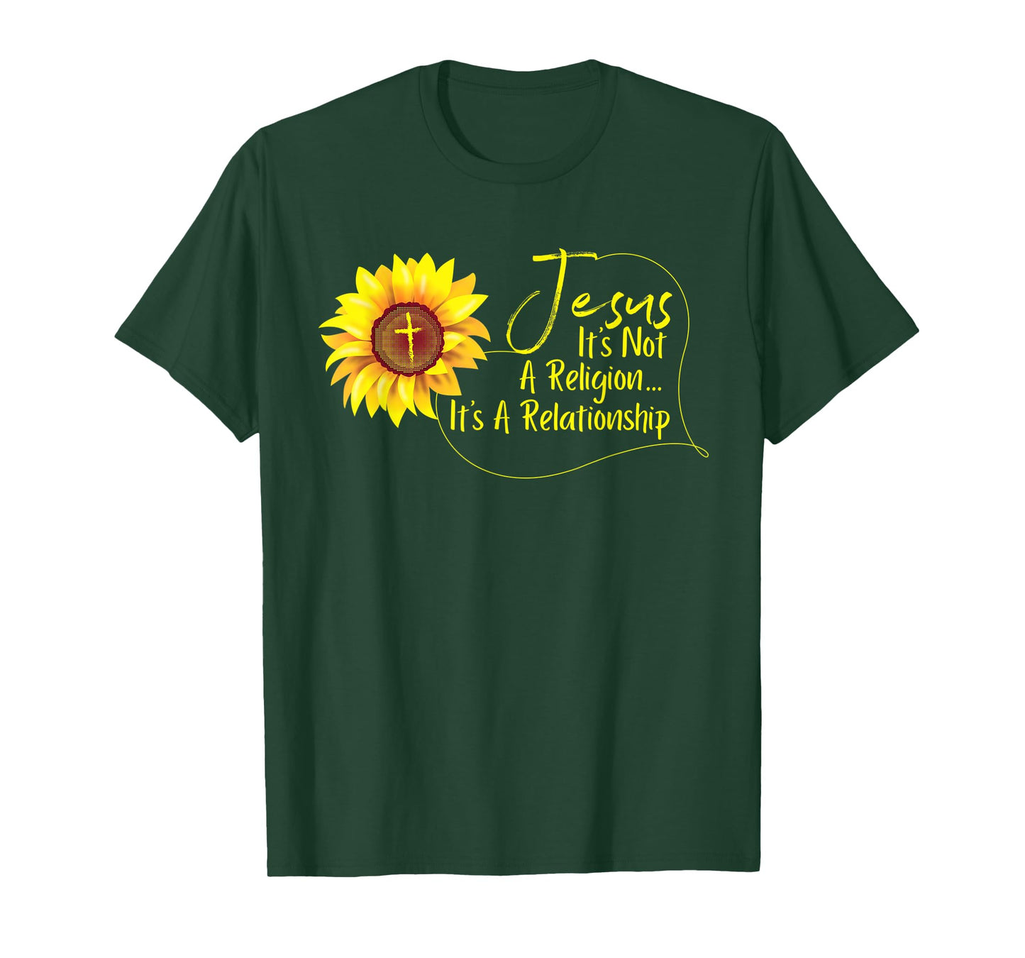 Funny Jesus Religion Relationship Sunflower Christian Gift T-Shirt