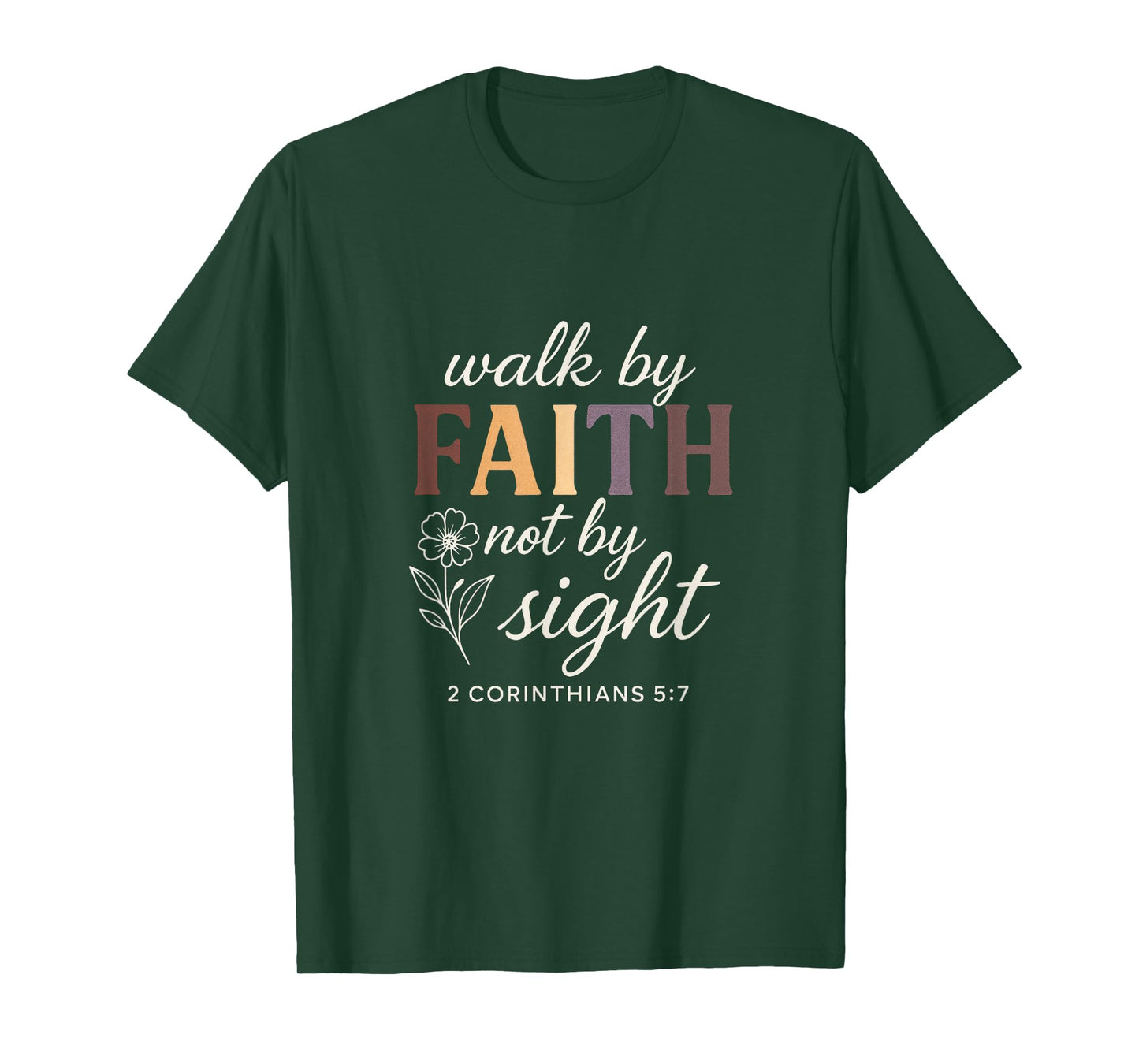 Walk by Faith - Christian Hiking Outdoor T-Shirt