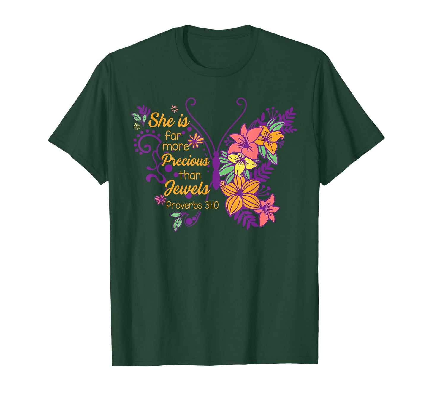 Christian Bible Verse She Is Far More Precious Than Jewels T-Shirt