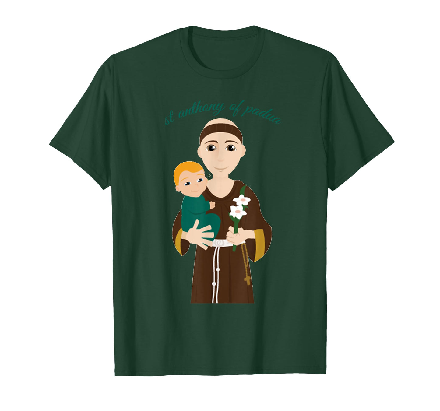 St Anthony of Padua Vintage Catholic Saint Infant Jesus T-Shirt