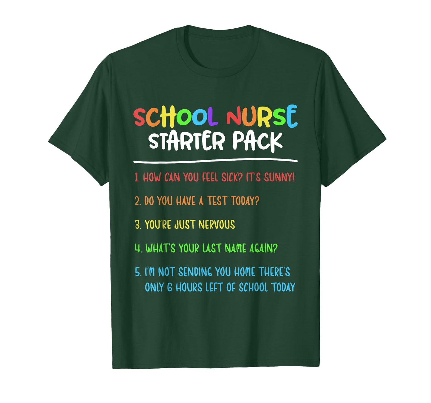 School Nurse Starter Pack Nursing Elementary School Nurse T-Shirt