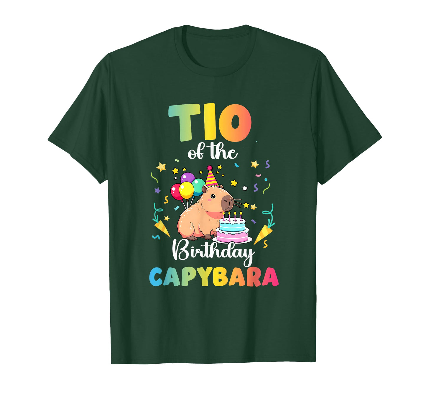 TIO of The Birthday Girl Capybara Bday Party Family T-Shirt