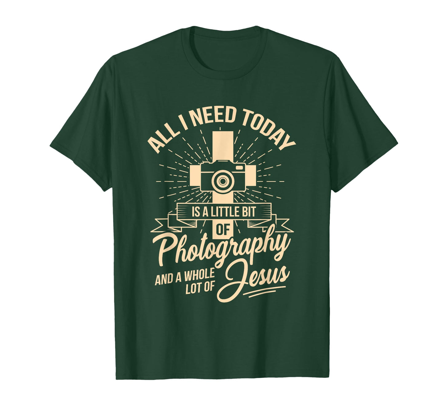 All I Need Is Photography & Jesus Camera Photographer T-Shirt