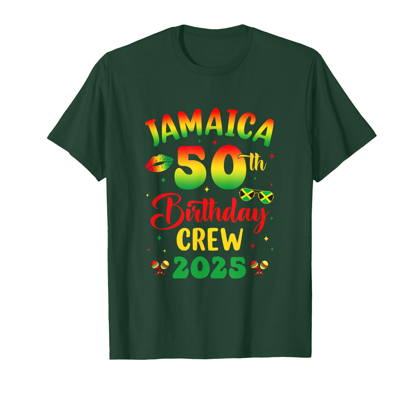 50Th Birthday Girl Jamaica Birthday Crew Matching Group 2025 T-Shirt