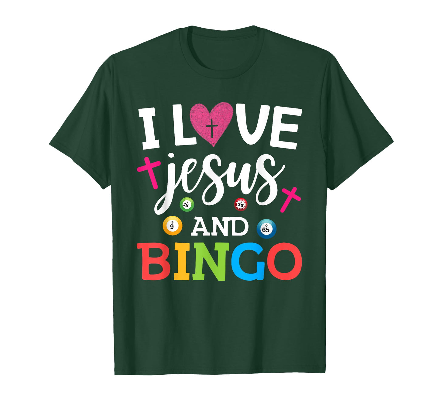 I Love Jesus And Bingo Games Christian Lucky Bingo player T-Shirt