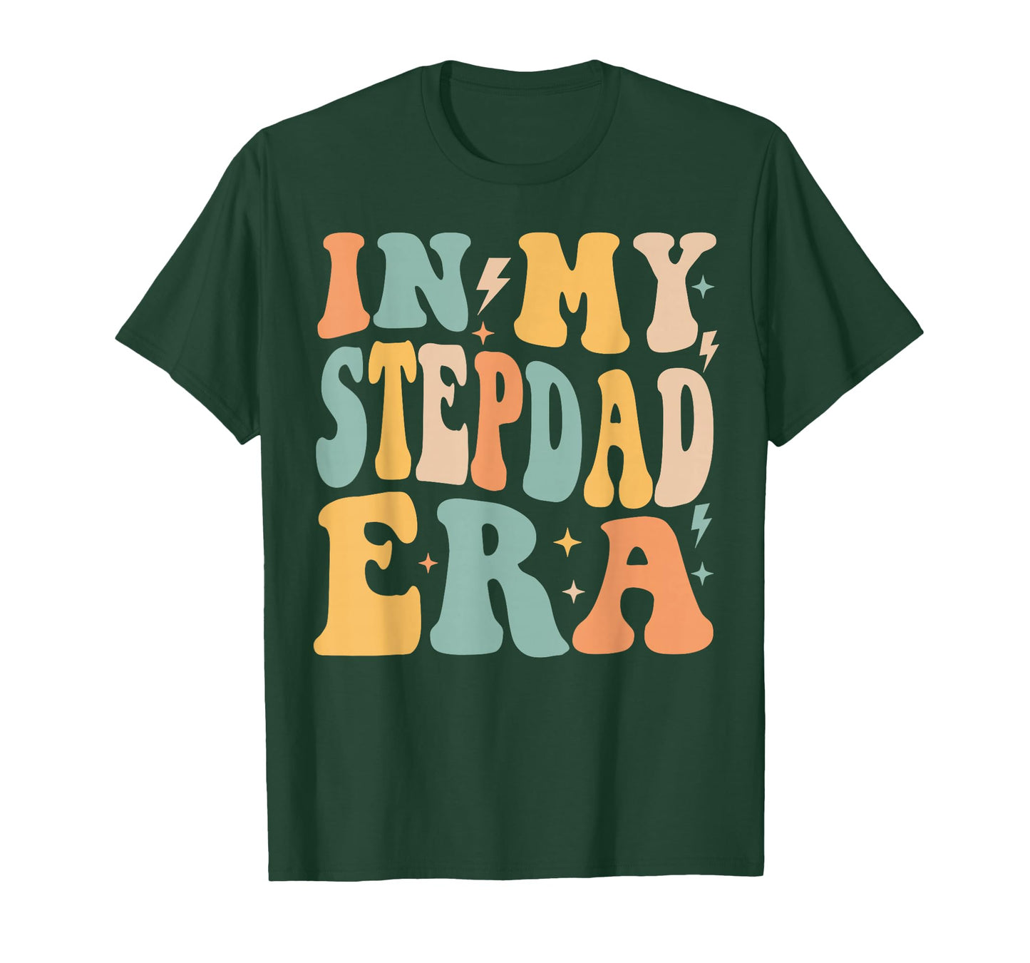 Retro Groovy In My Stepdad Era Father's Day T-Shirt