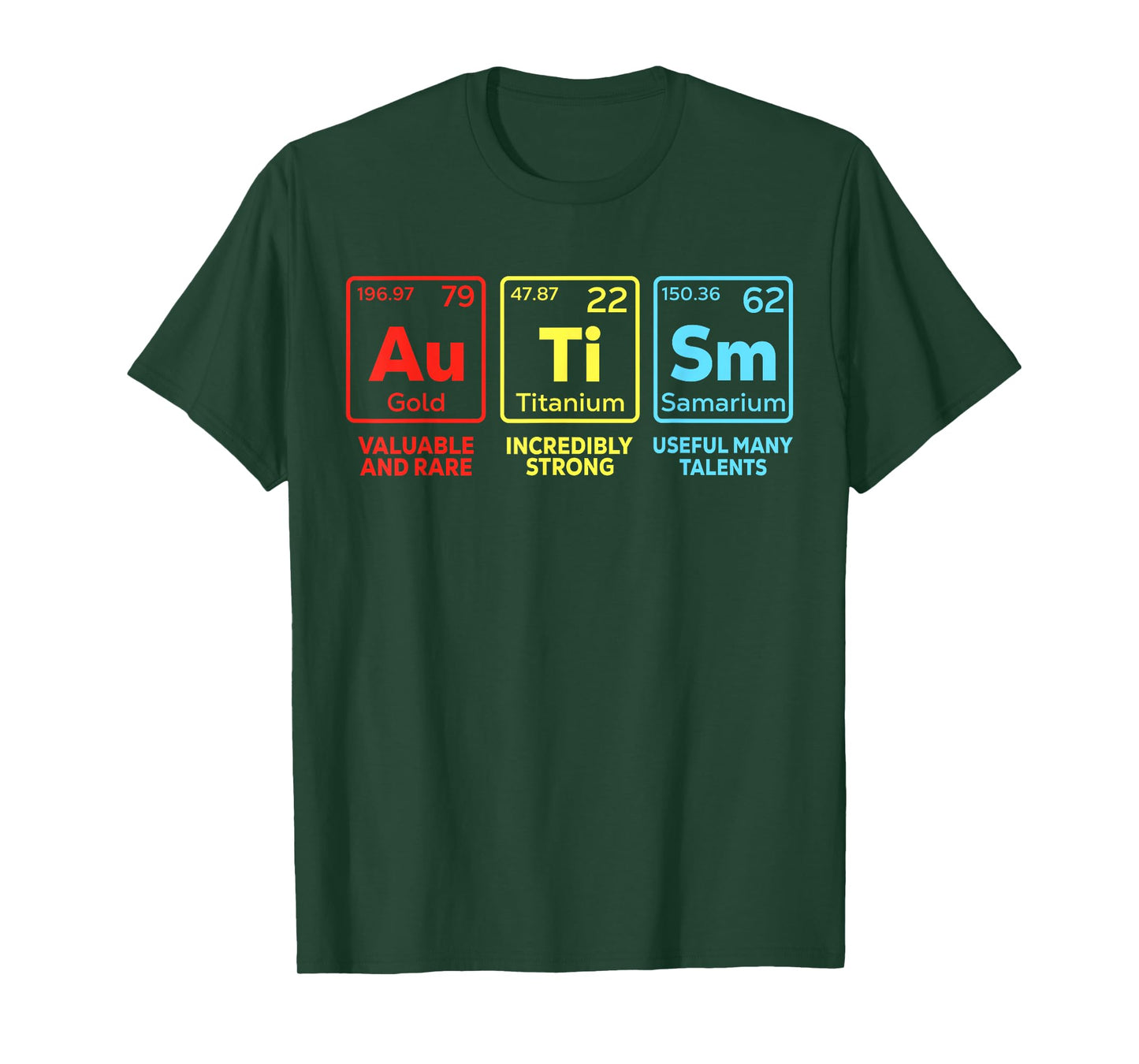 Autism Awareness Women Men Kids mom Elements Periodic Table T-Shirt