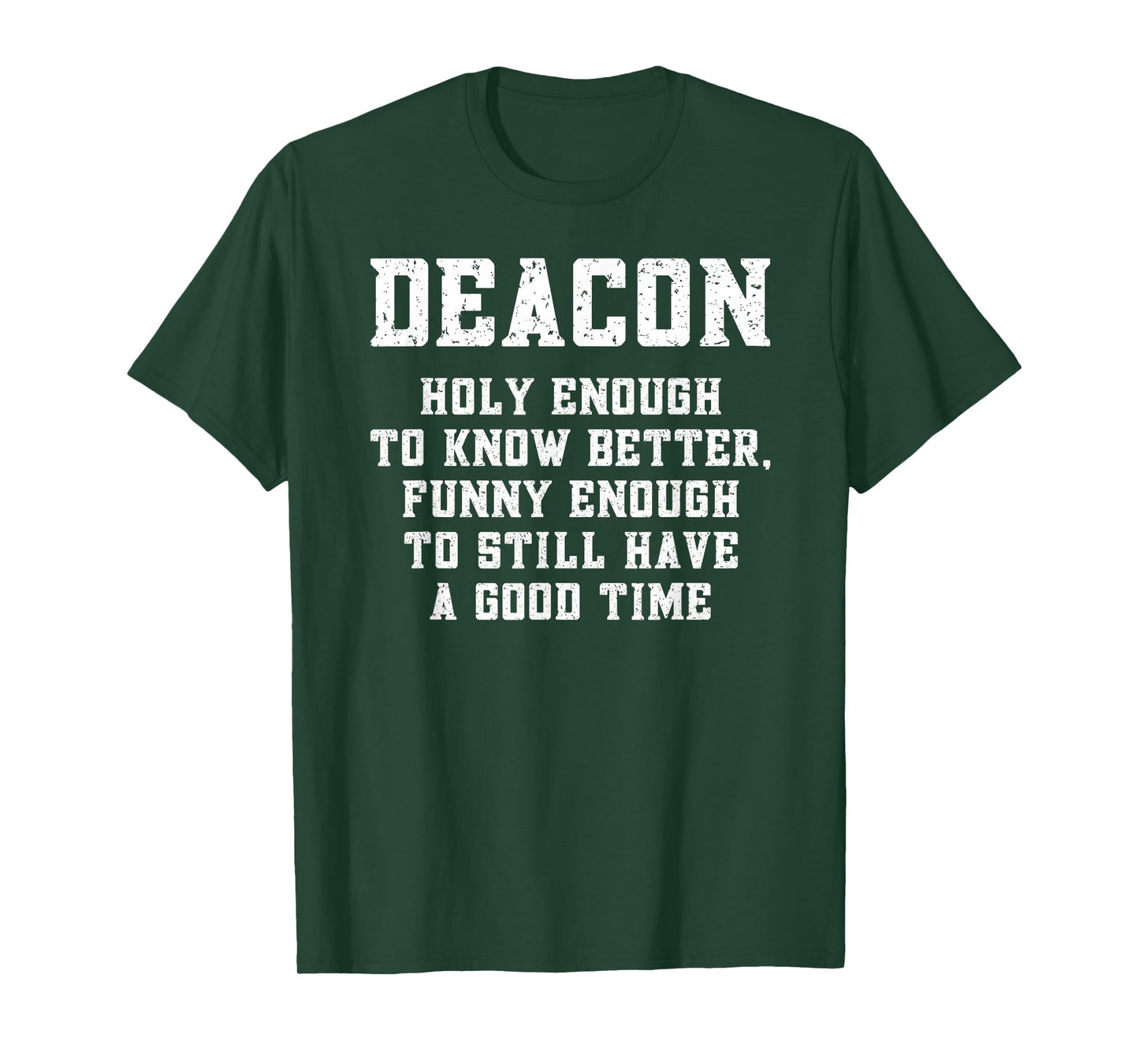 Funny Deacon Appreciation Catholic Deacon Christian T-Shirt - Black, Small - Unisex-Adults - Short Sleeve - T-Shirt