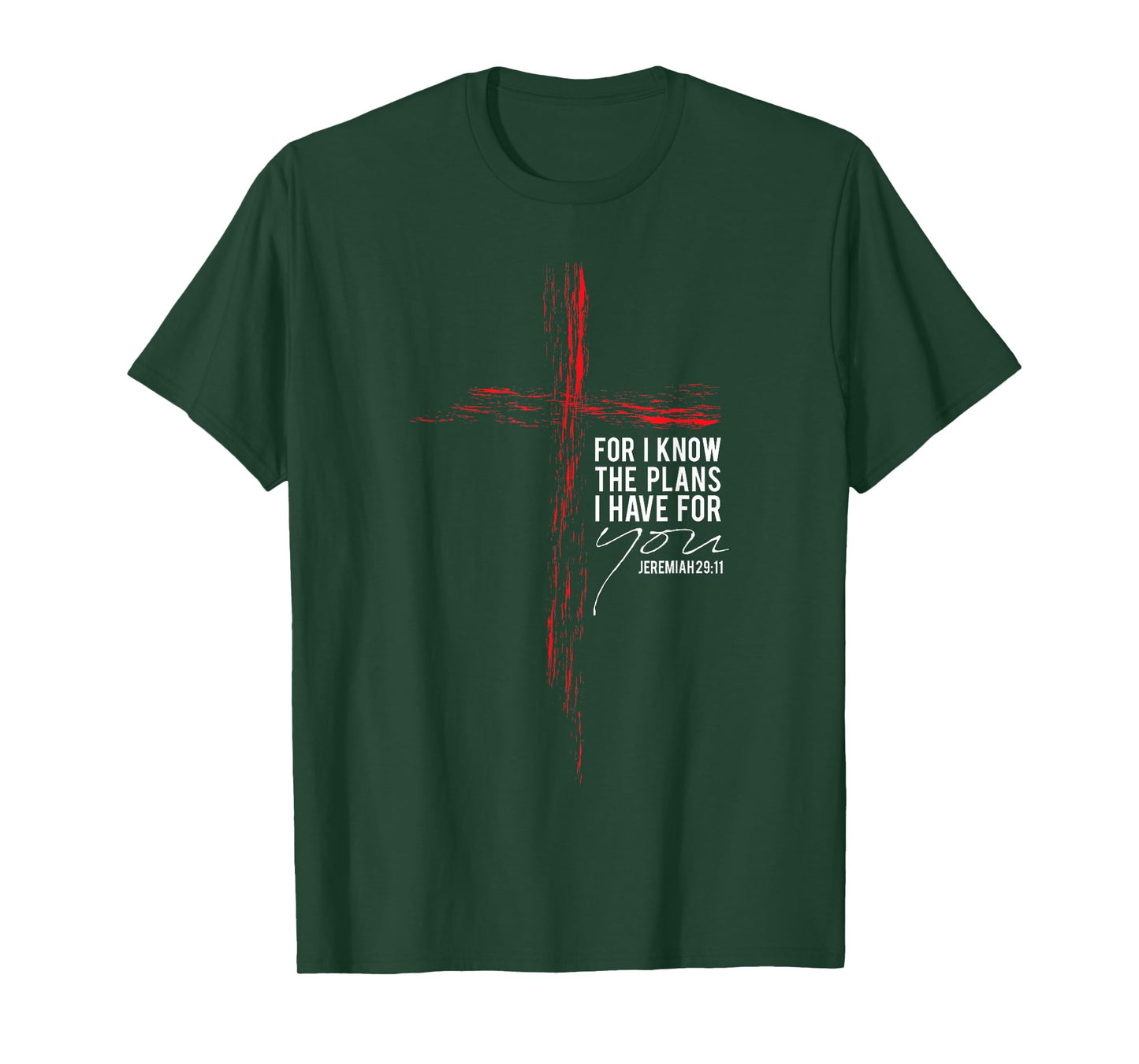 Jeremiah 29:11 Christian Religious Faith Verse Cross Graphic T-Shirt