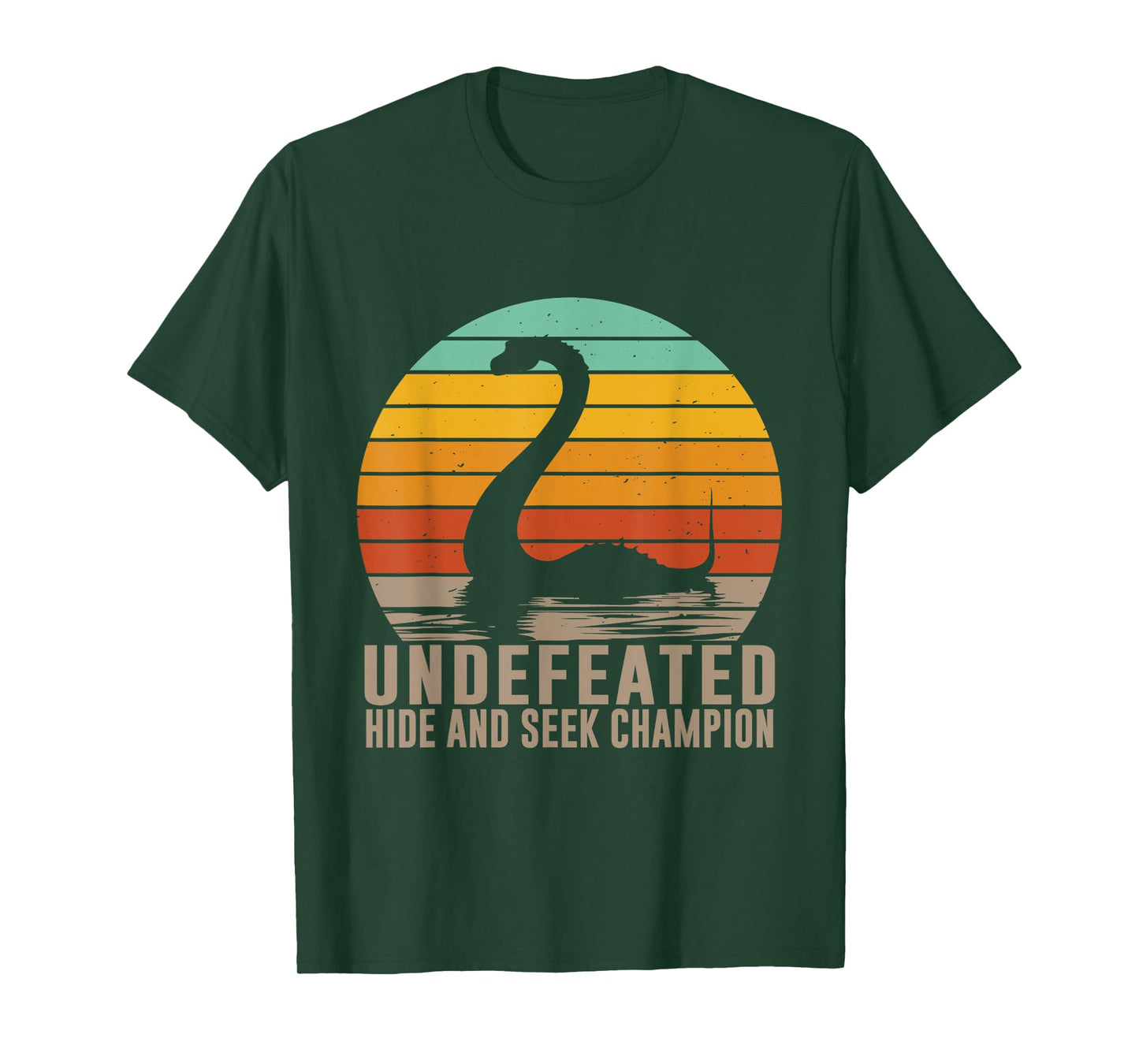 Nessie Undefeated Hide and Seek Champion Funny Loch Ness T-Shirt