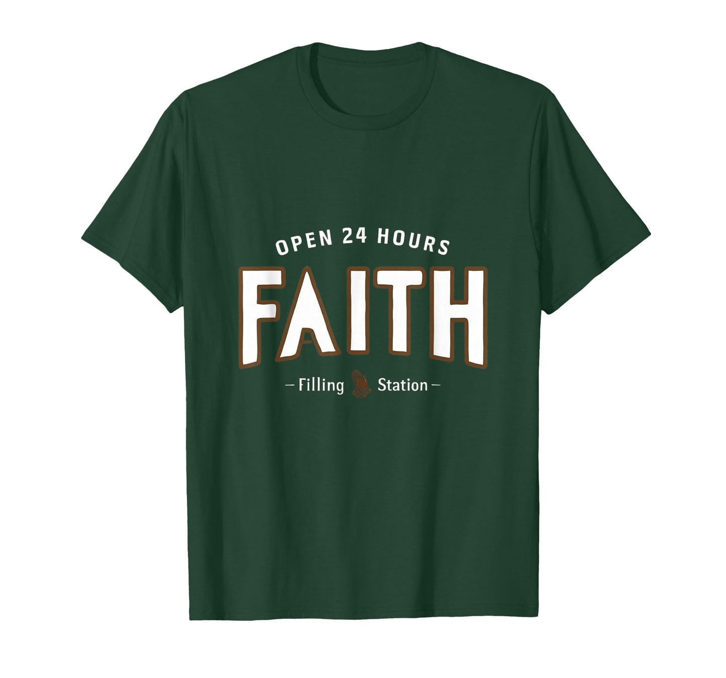 Faith Filling Station T-Shirt Christian Spiritual Tee T-Shirt