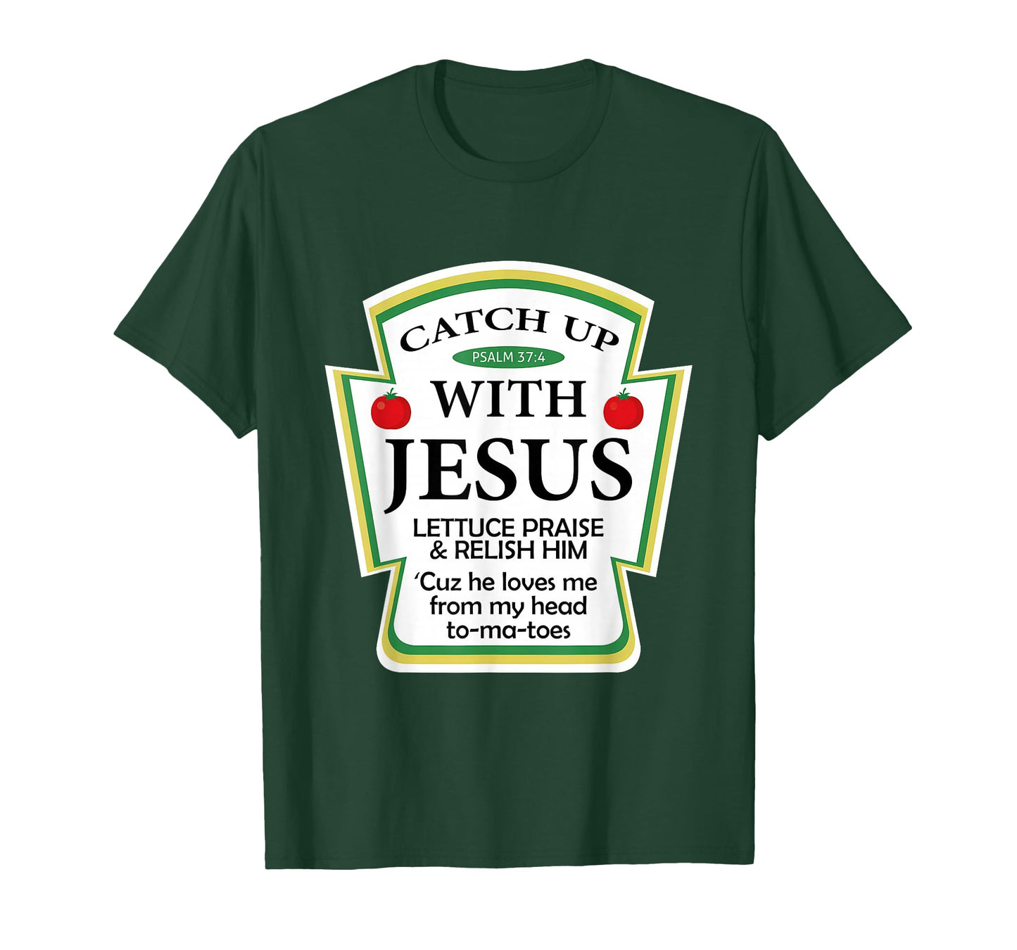 Vintage Catch Up with Jesus Ketchup Funny Christian Gifts T-Shirt