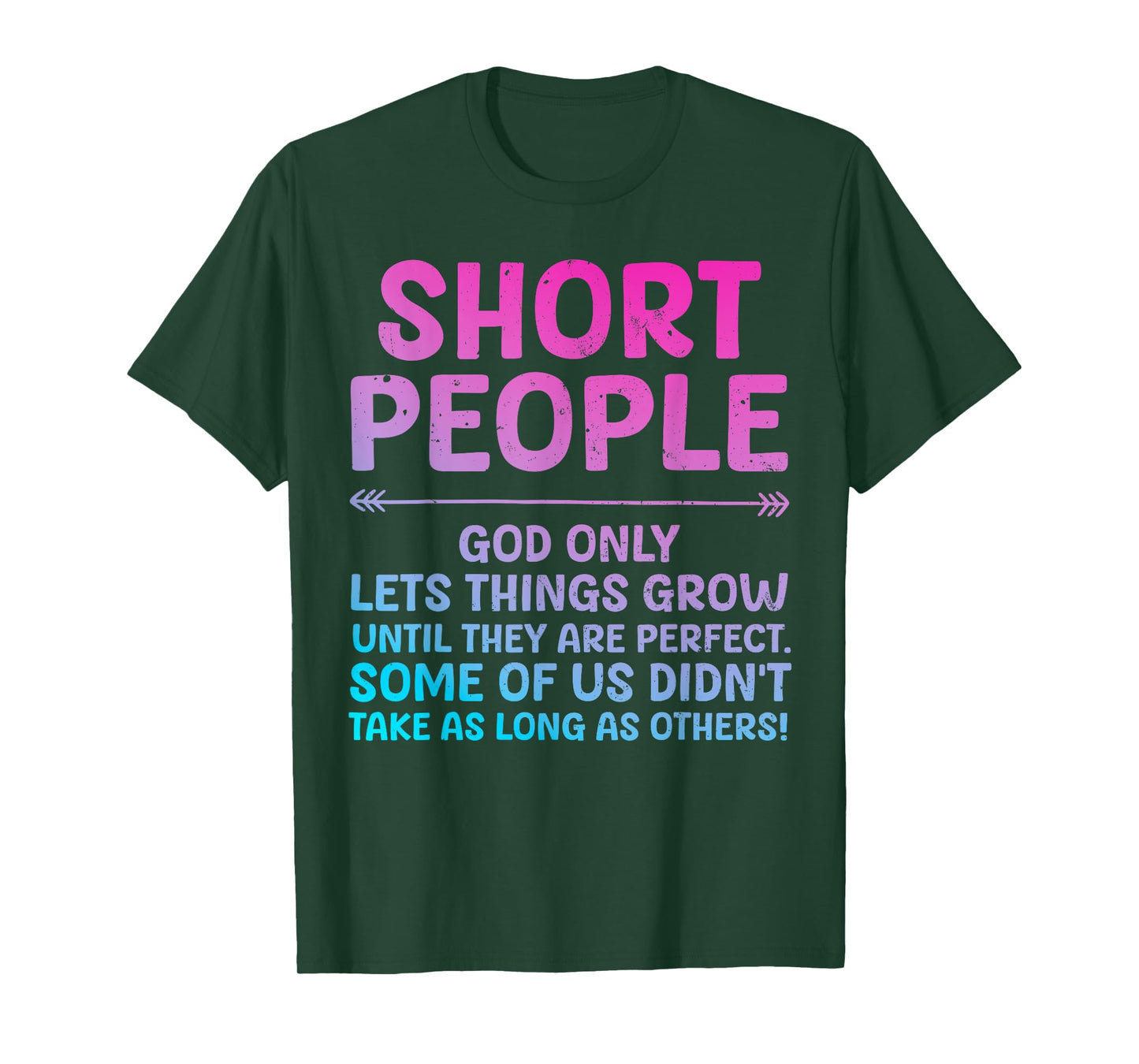 Funny Short People Art For Men Women Short Girl Short People T-Shirt