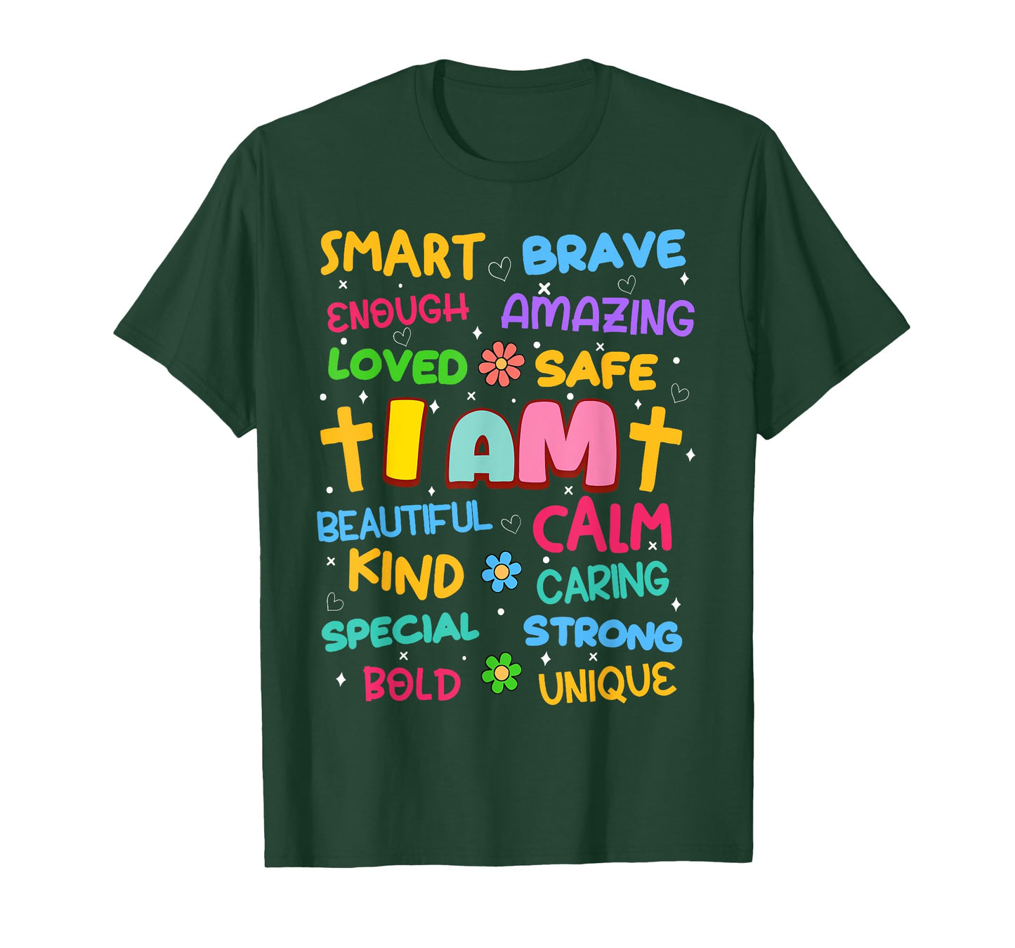 I Am Daily Affirmation Colorful Christian Kids Toddler Girls T-Shirt
