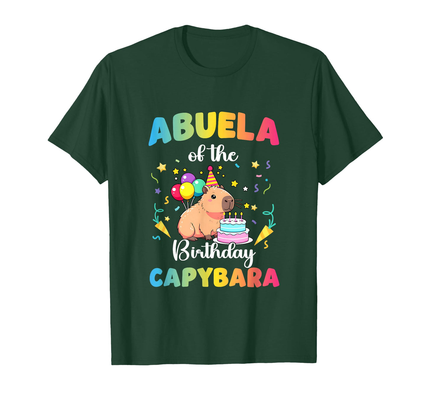Abuela of The Birthday Girl Capybara Bday Party Family T-Shirt