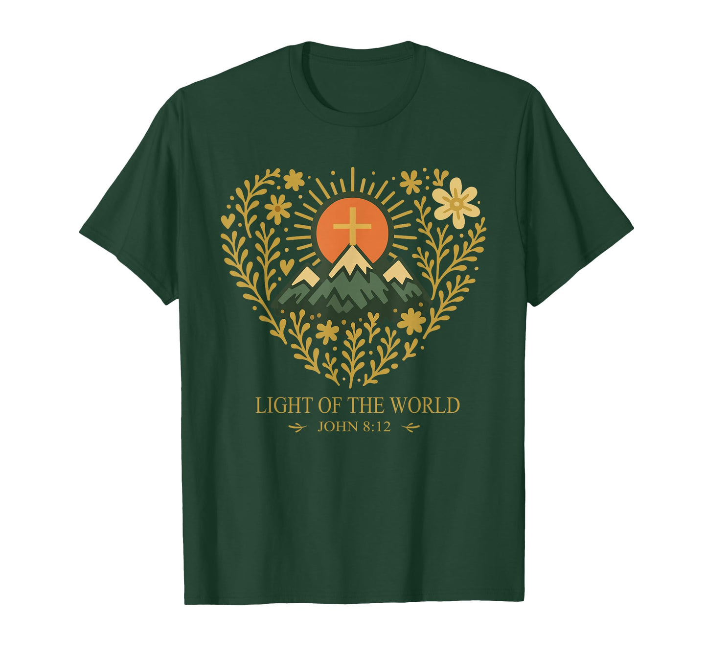 Jesus Bible Verse Boho Light of The World T-Shirt