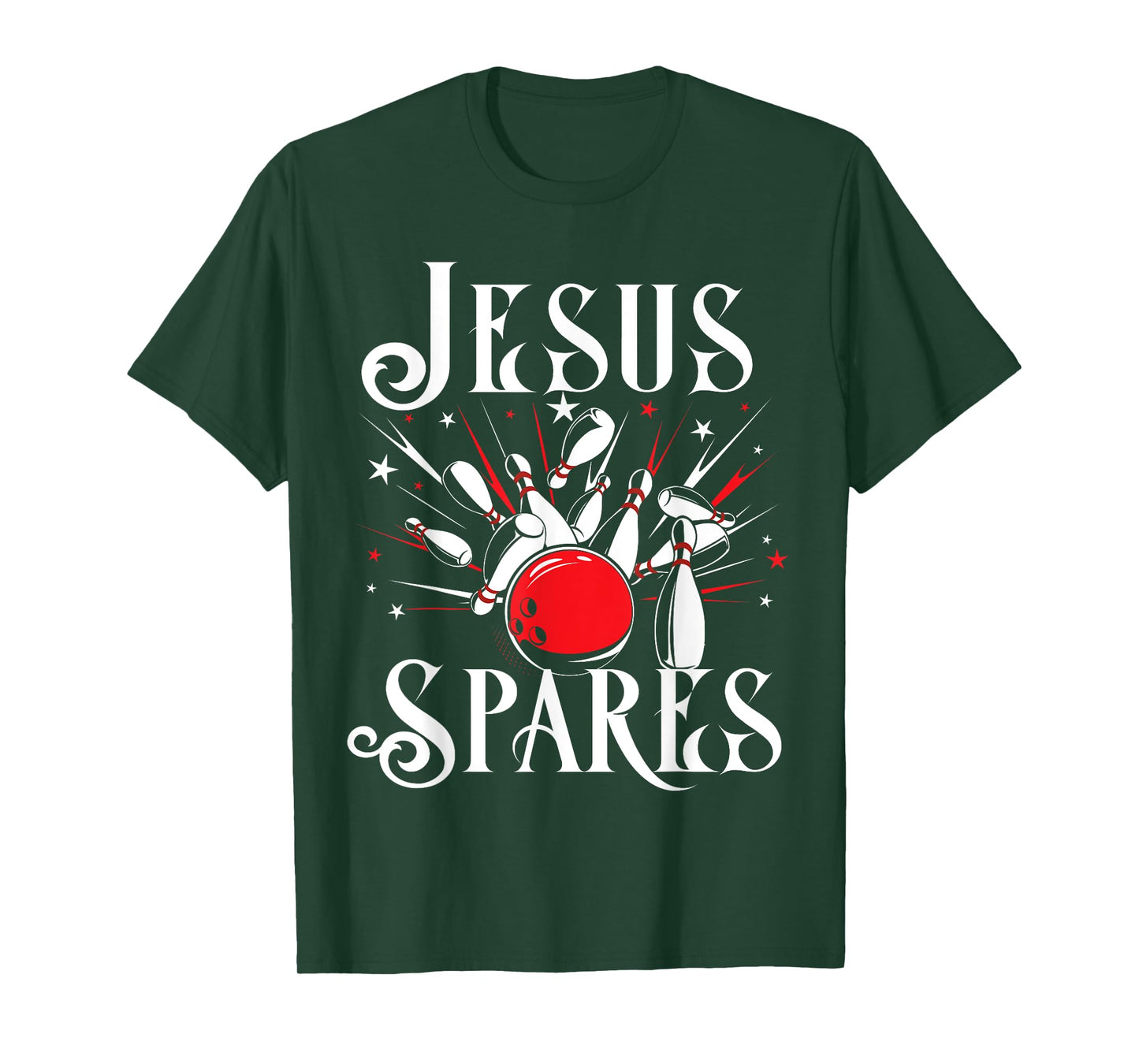 Jesus Spares T Shirt Funny Christian Bowling God Gift Idea T-Shirt