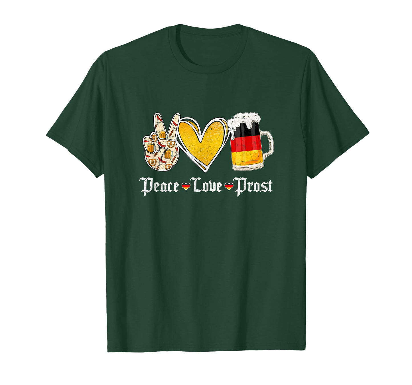 Cute Oktoberfest Costume Peace Love Prost Prost Oktoberfest T-Shirt