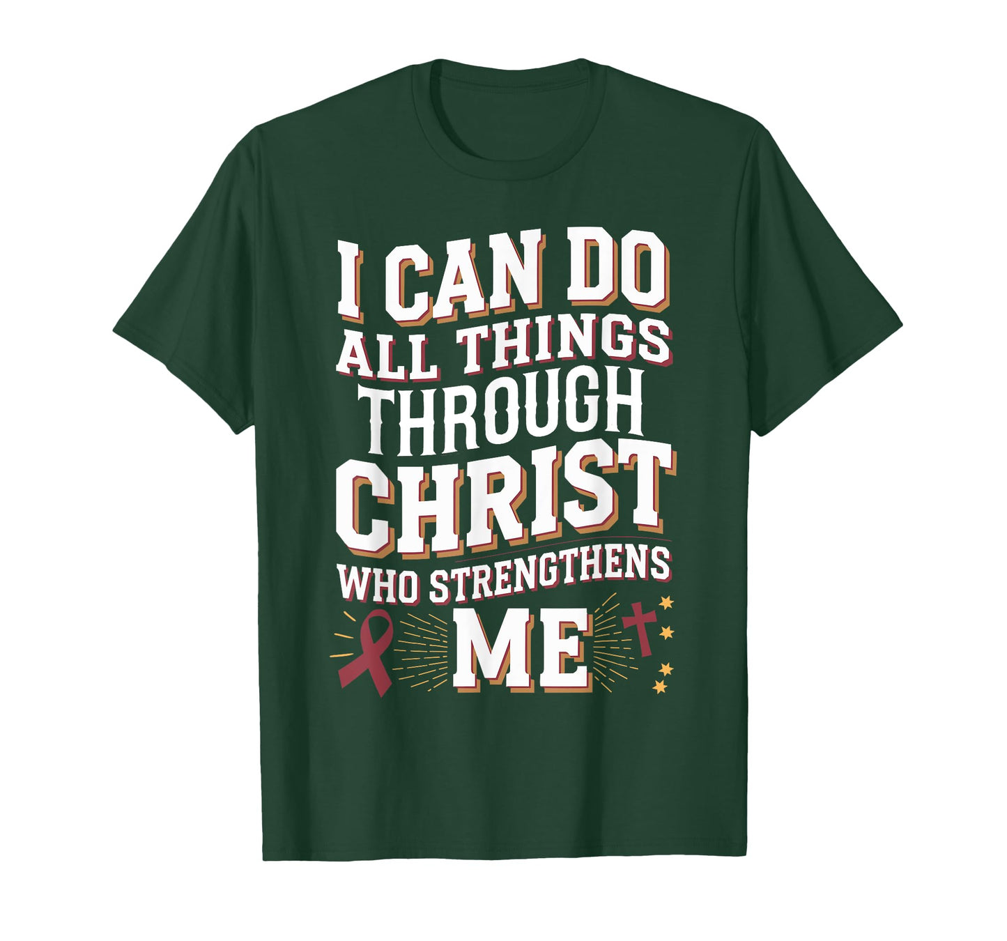 Can Do All Things Through Christ Multiple Myeloma Awareness T-Shirt