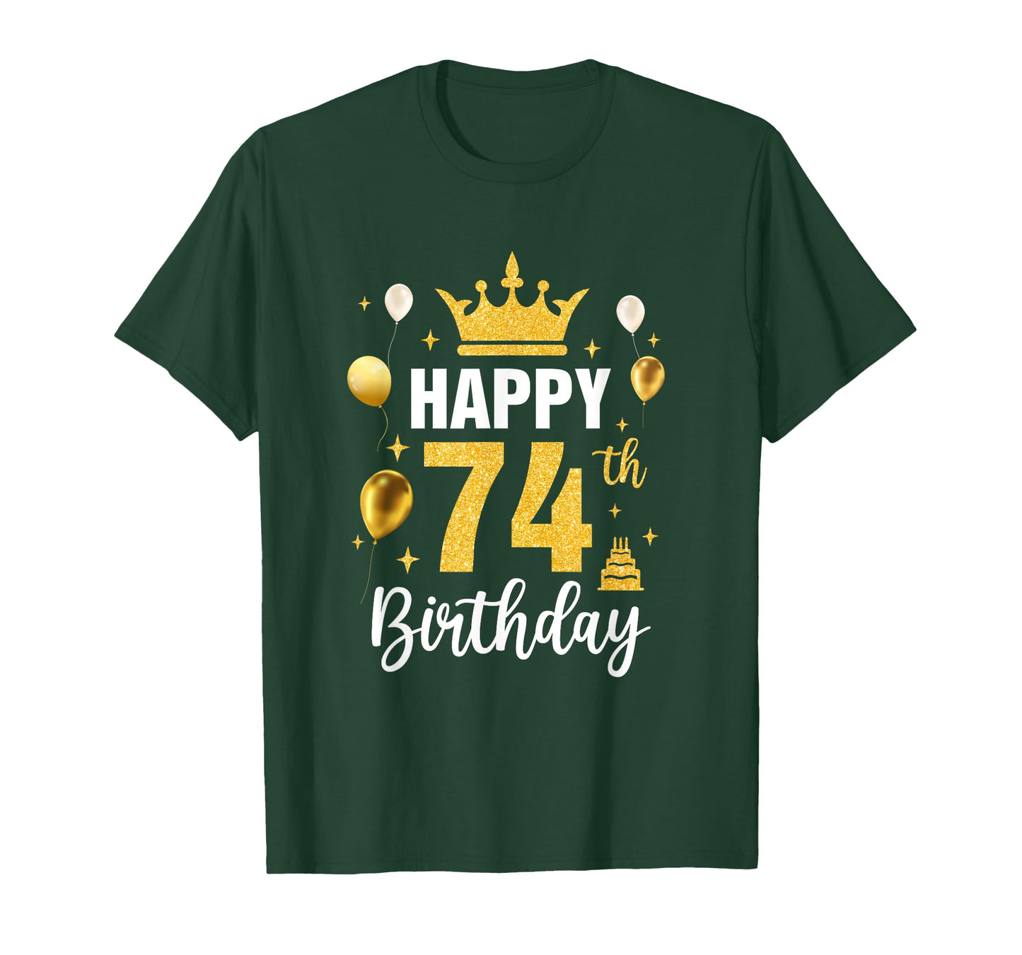 Happy 74Th Birthday Idea For 74 Years Old Man And Woman T-Shirt