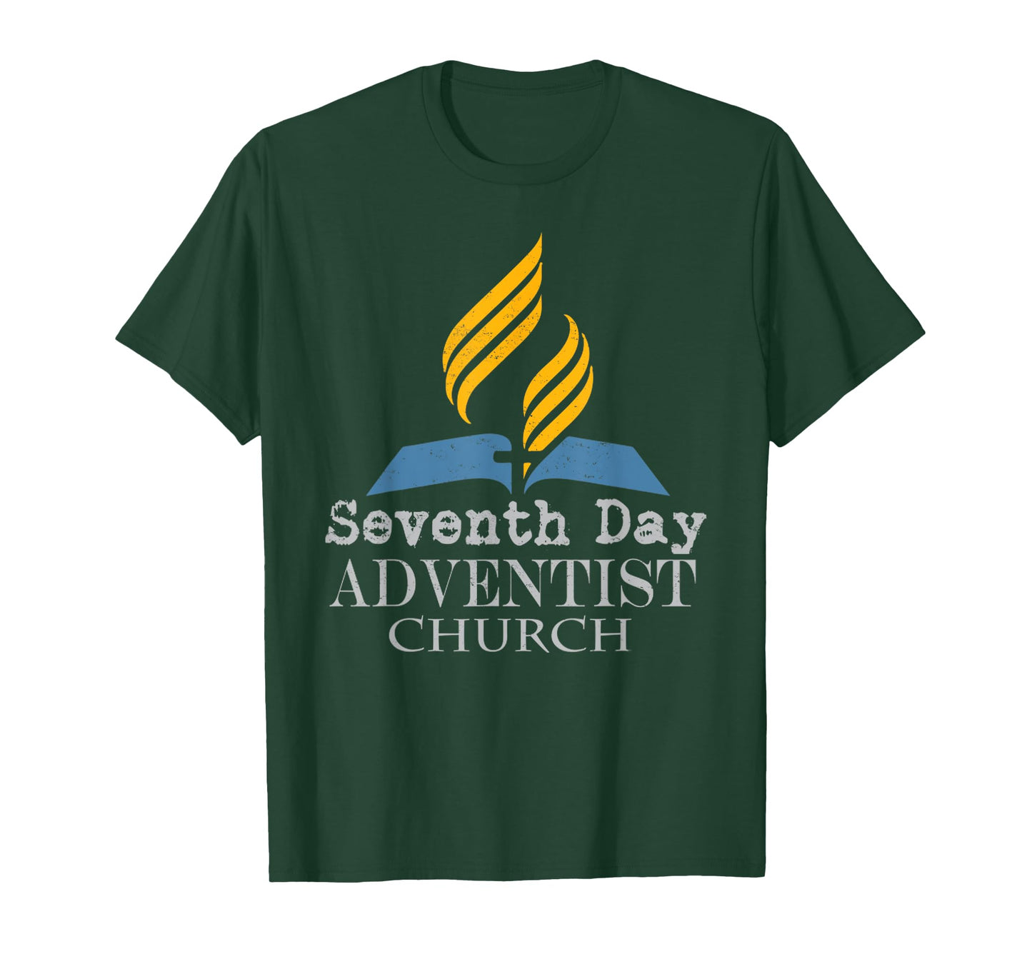 Seventh Day Adventist Church Jesus Christ Religion Vintage T-Shirt, Unisex-Adults, Black, Small, Short Sleeve, T-Shirt