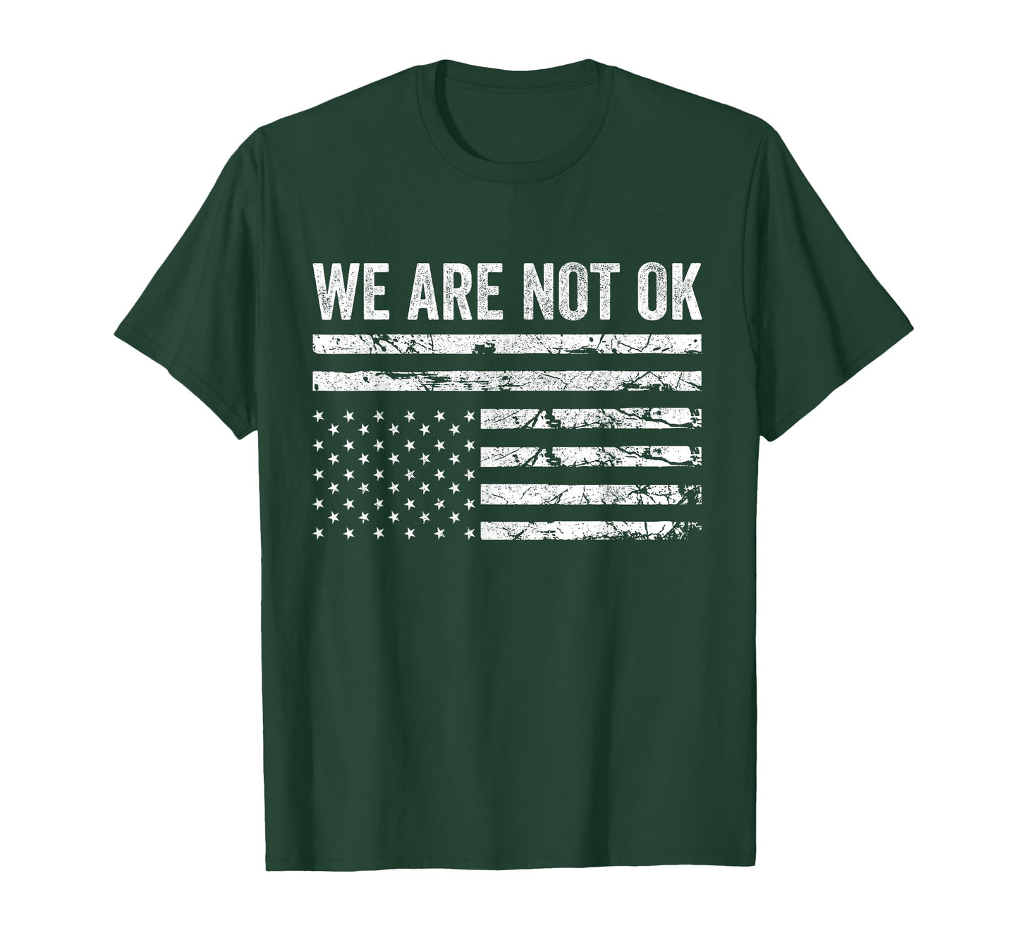 We Are Not Ok Upside Down Flag T-Shirt