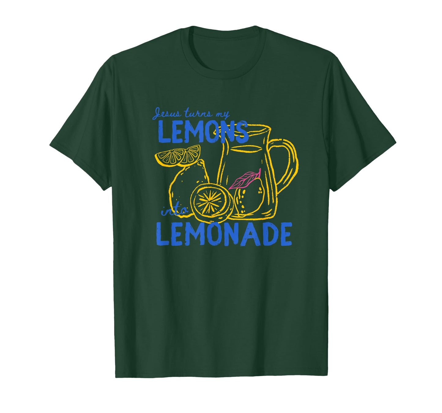 Jesus Turns Lemons Into Lemonade Bible Verse Graphic Tee T-Shirt