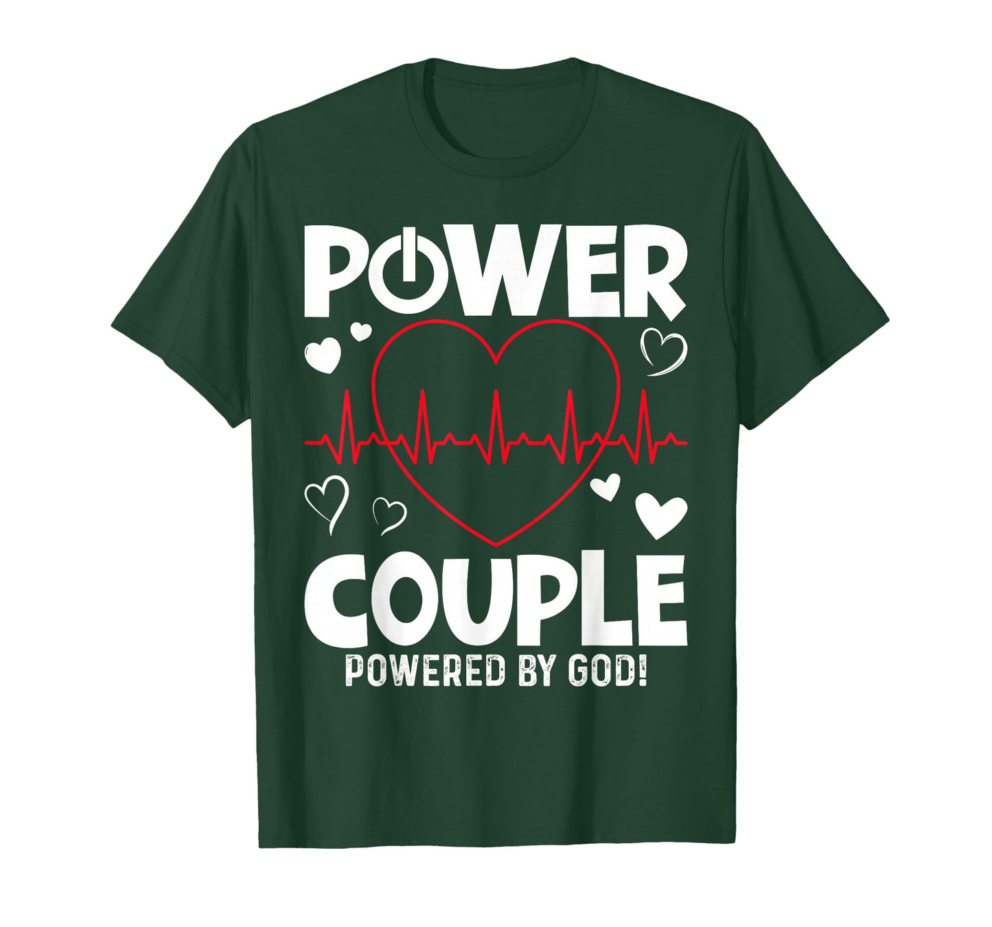 Power Couple Christian Couples Matching Valentines Day T-Shirt