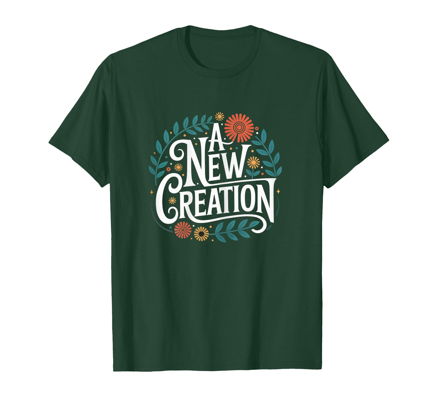 A New Creation Boho Floral Faith Christian T-Shirt