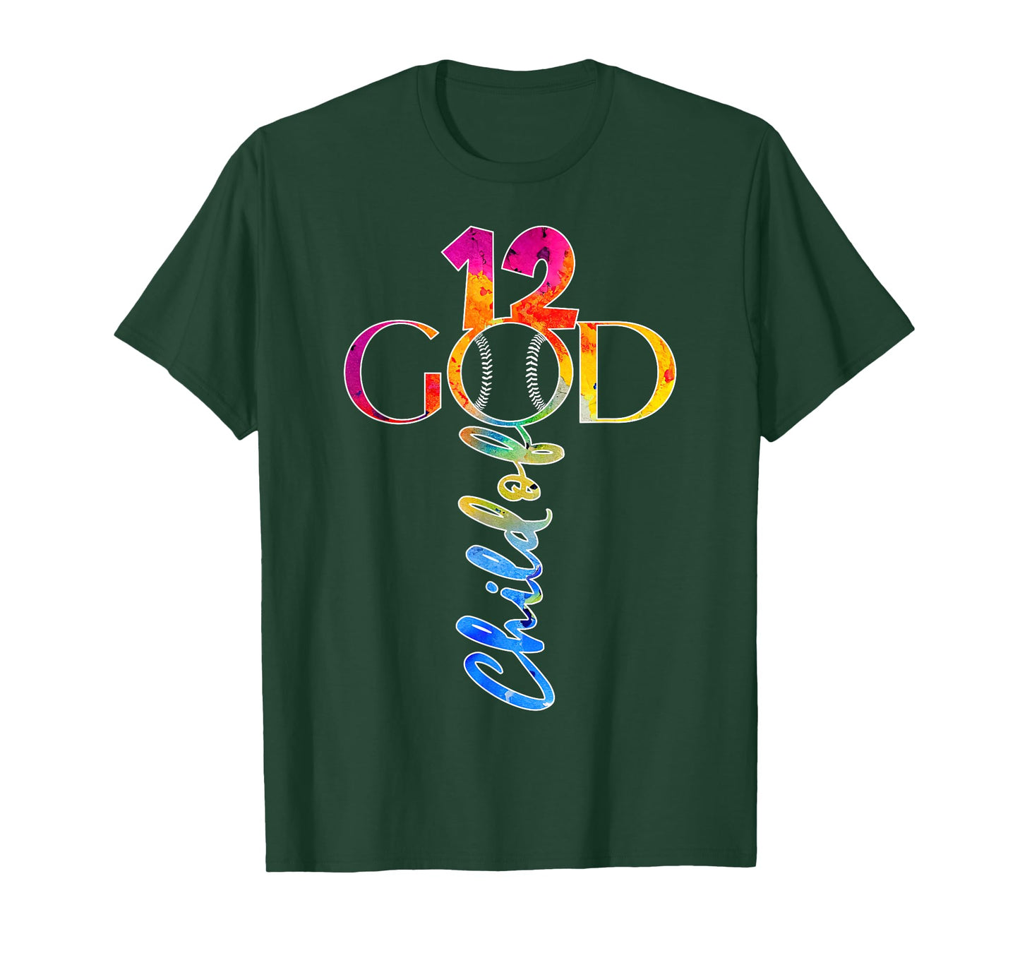 JESUS 12 YEARS CHILD OF GOD BASEBALL 12TH BIRTHDAY T-Shirt