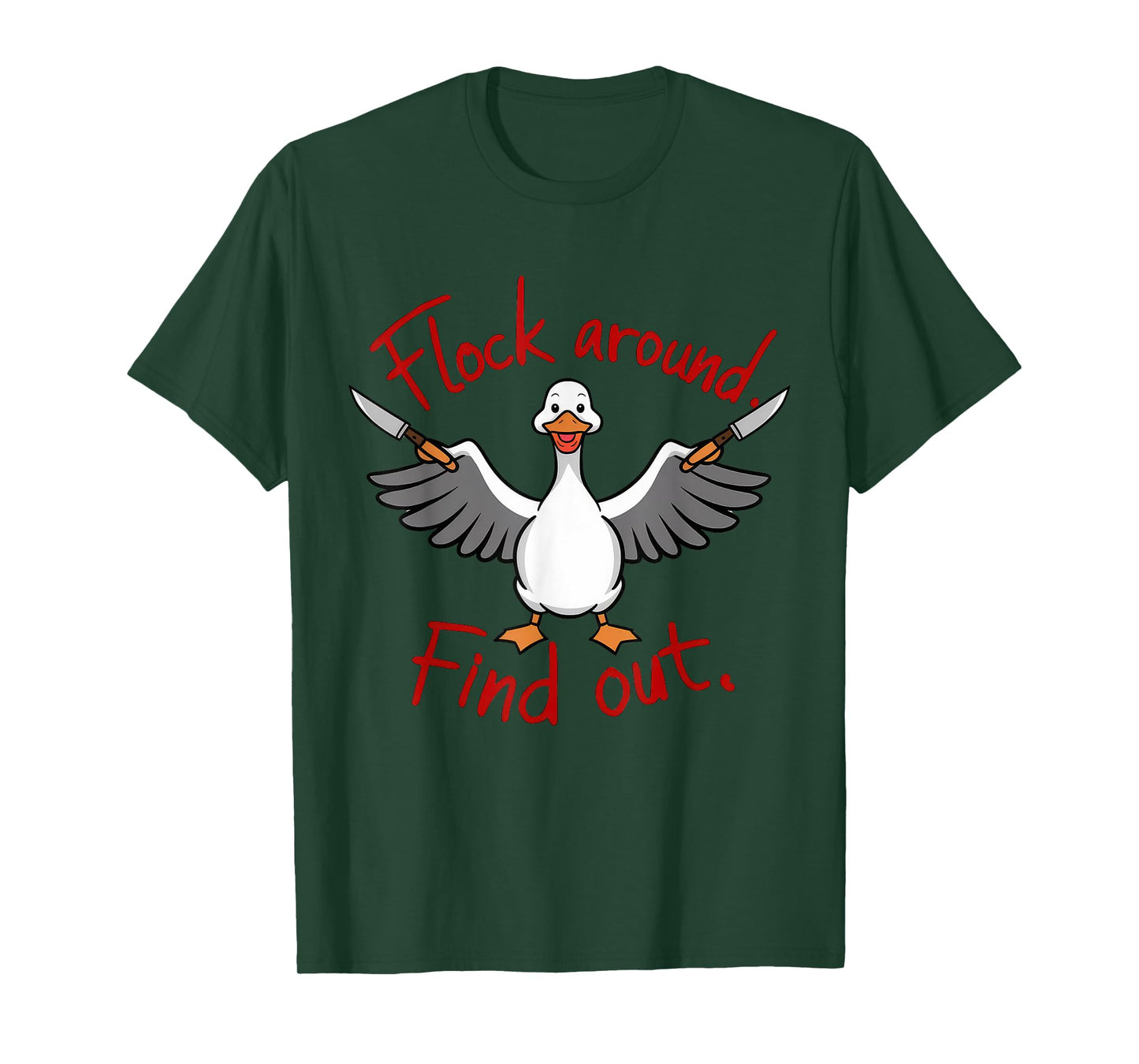Funny Flock around Find out Sarcastic Duck Joke Meme Funny T-Shirt
