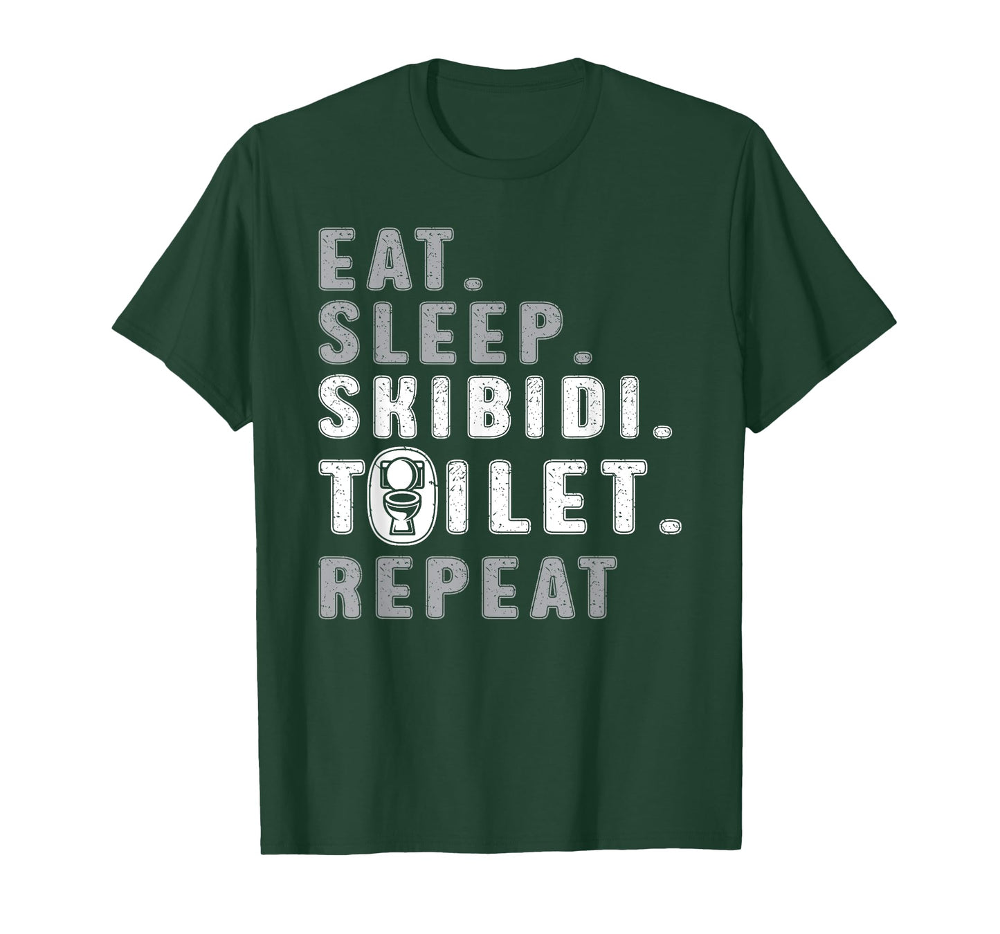 Eat Sleep Skibidi Toilet Repeat Funny Rizz Internet Meme T-Shirt