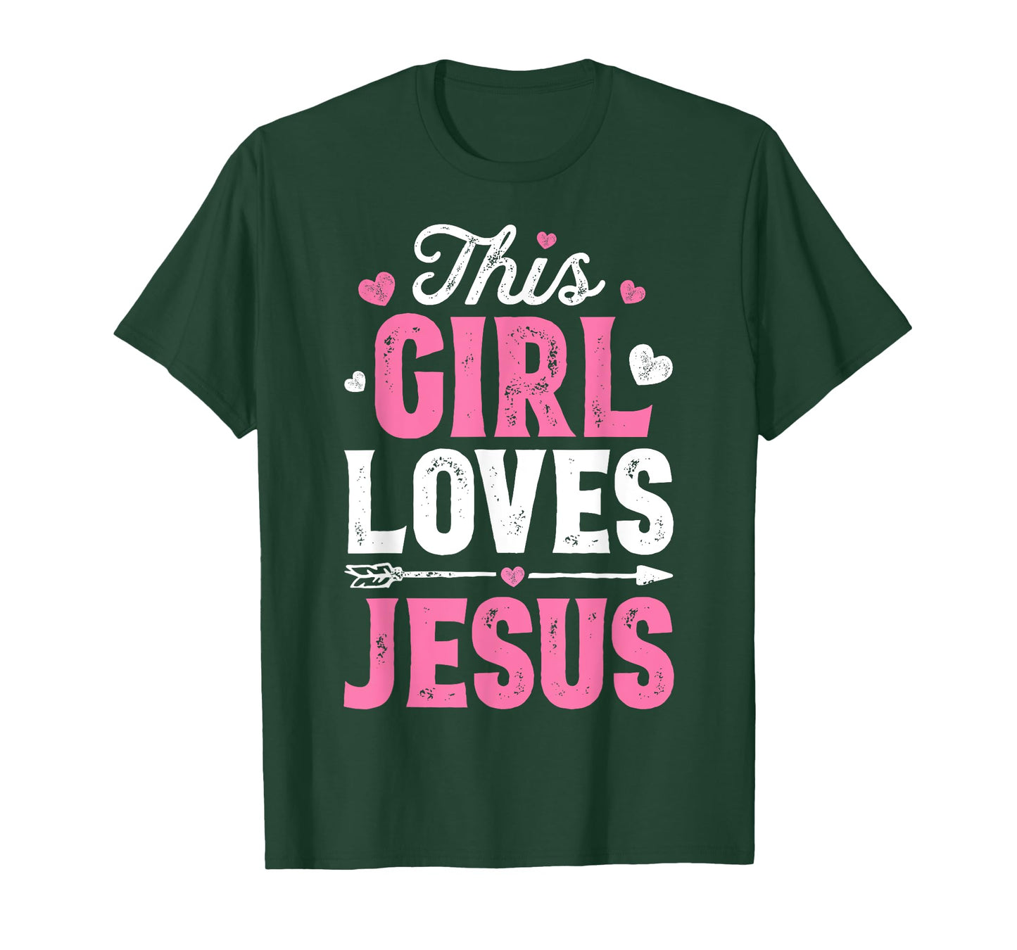 This Girl Loves Jesus Funny Christian Faith Religious Women T-Shirt