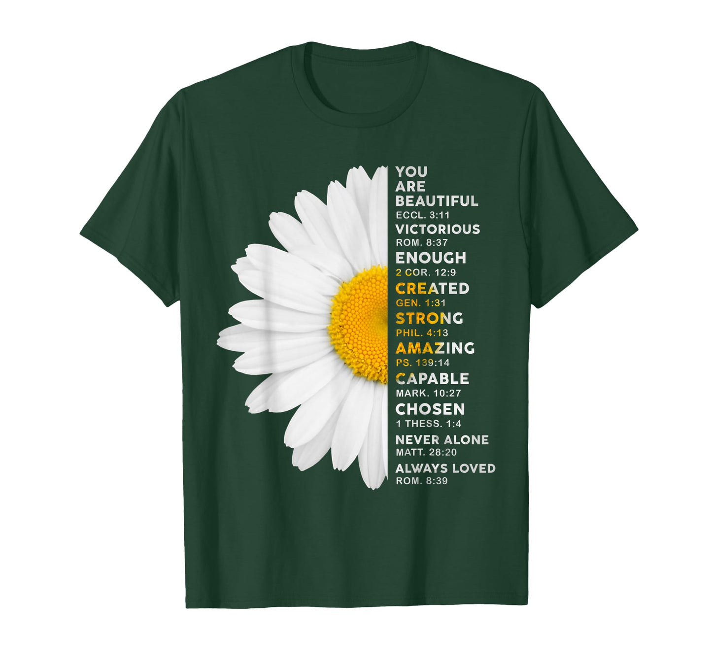 Christian You Are A Beautiful Victorious Enough Daisy Flower T-Shirt