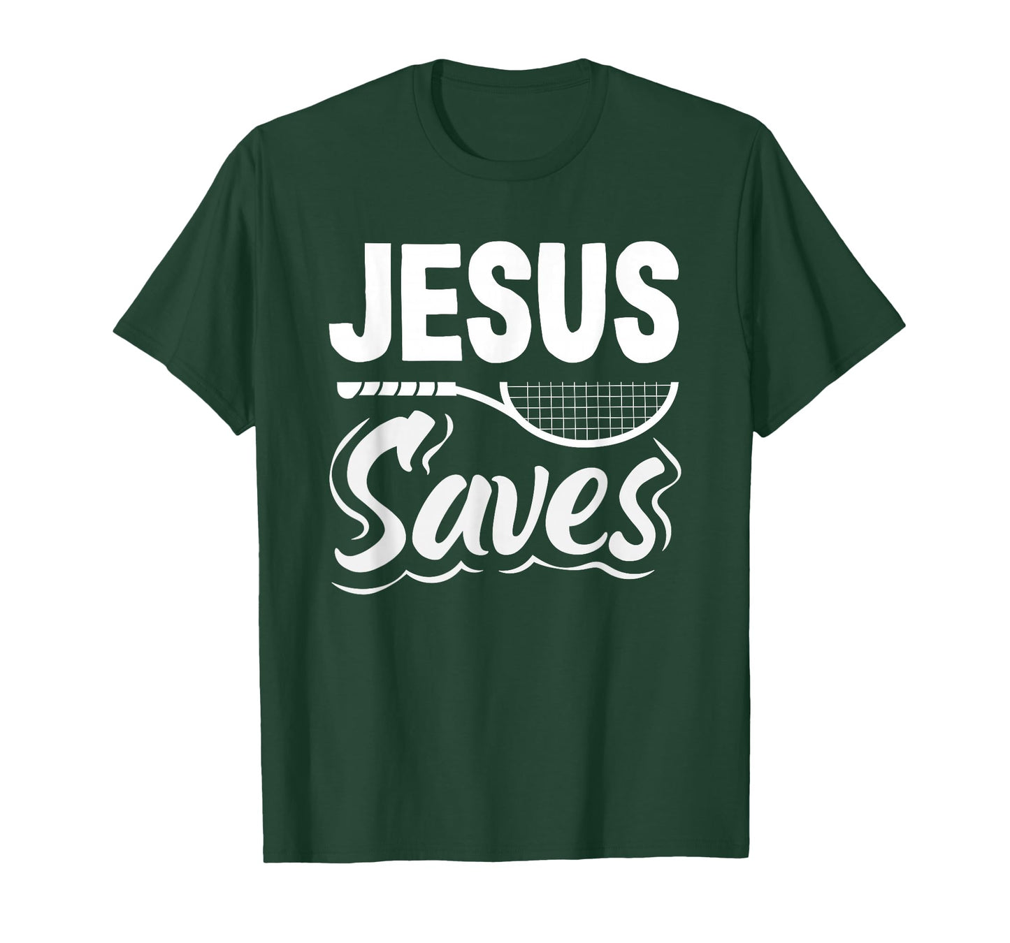 Jesus Saves Tennis Player Faith Sport T-Shirt