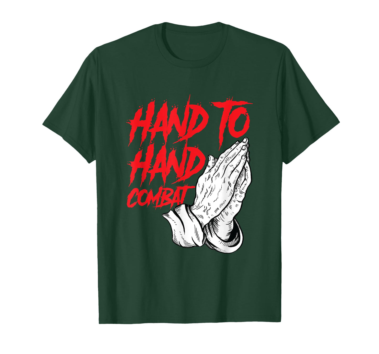Praying Hands Christian Hand To Hand Combat T-Shirt
