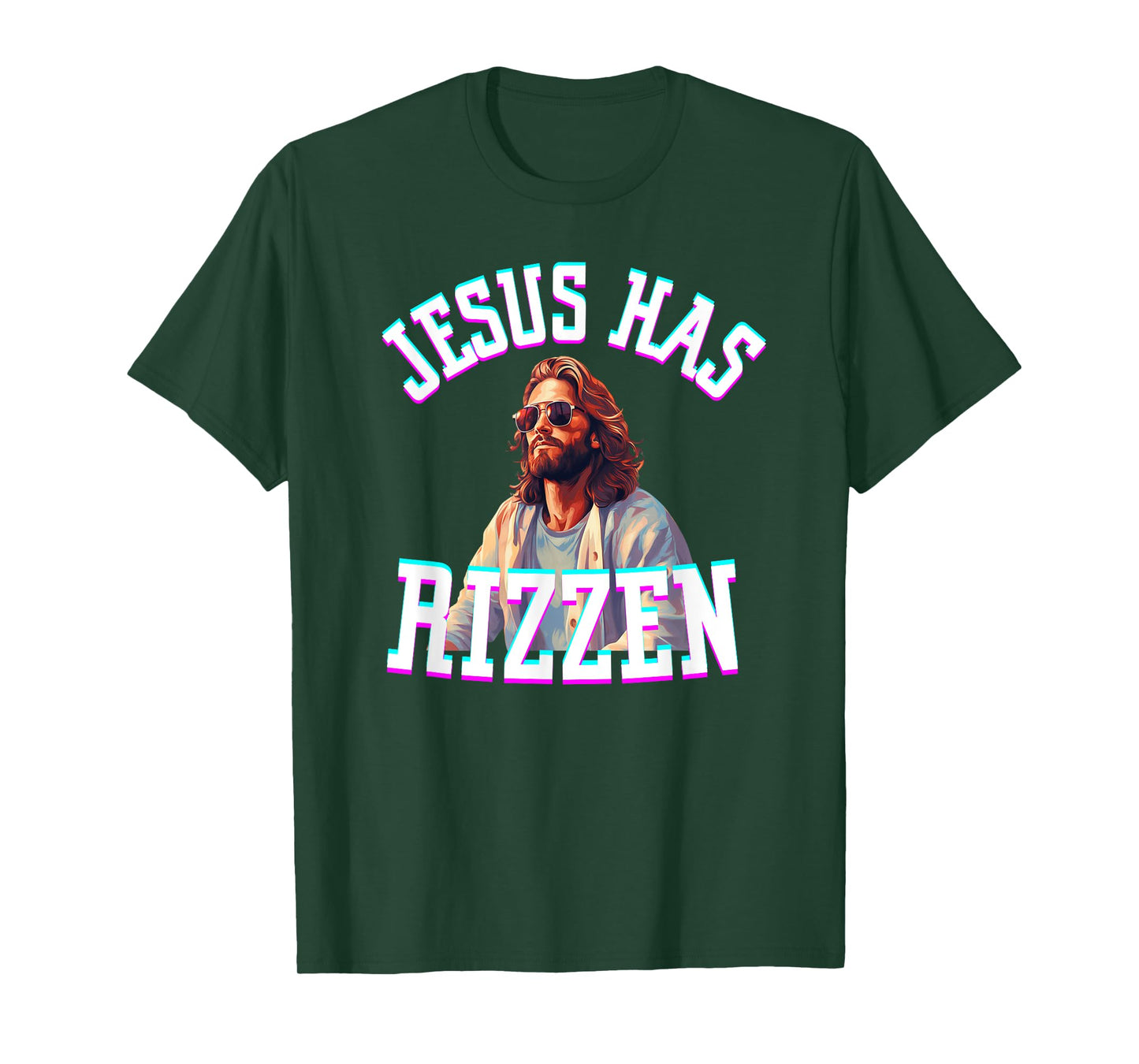 Jesus Has Rizzen Funny Christian Meme Novelty Jesus Christ T-Shirt