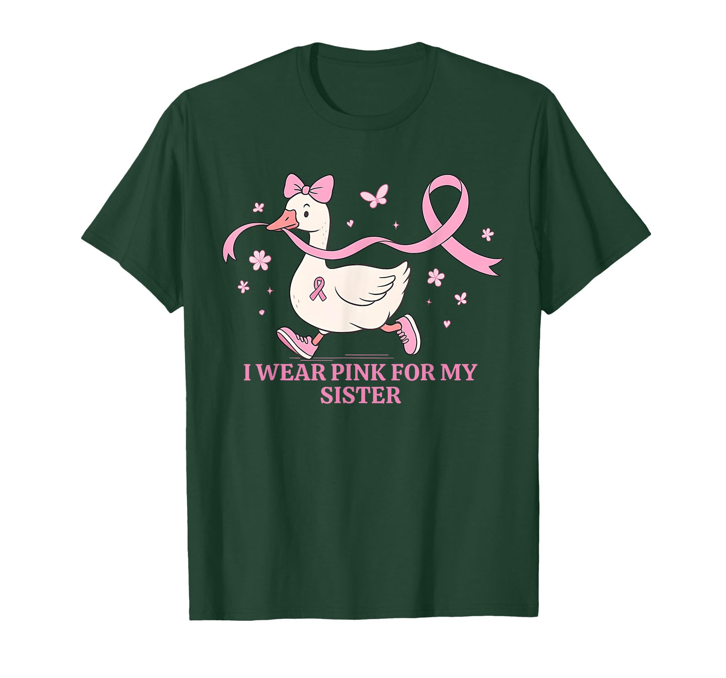 I Wear Pink for My Mom Breast Cancer Support Squad Kid Women T-Shirt