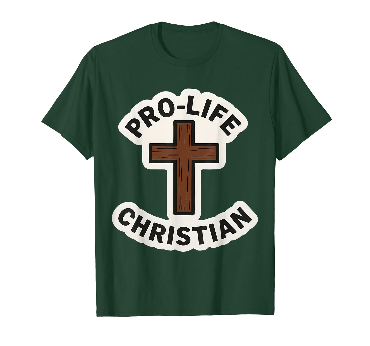 Pro-Life Christian Church Unborn Child Support Group Cross T-Shirt