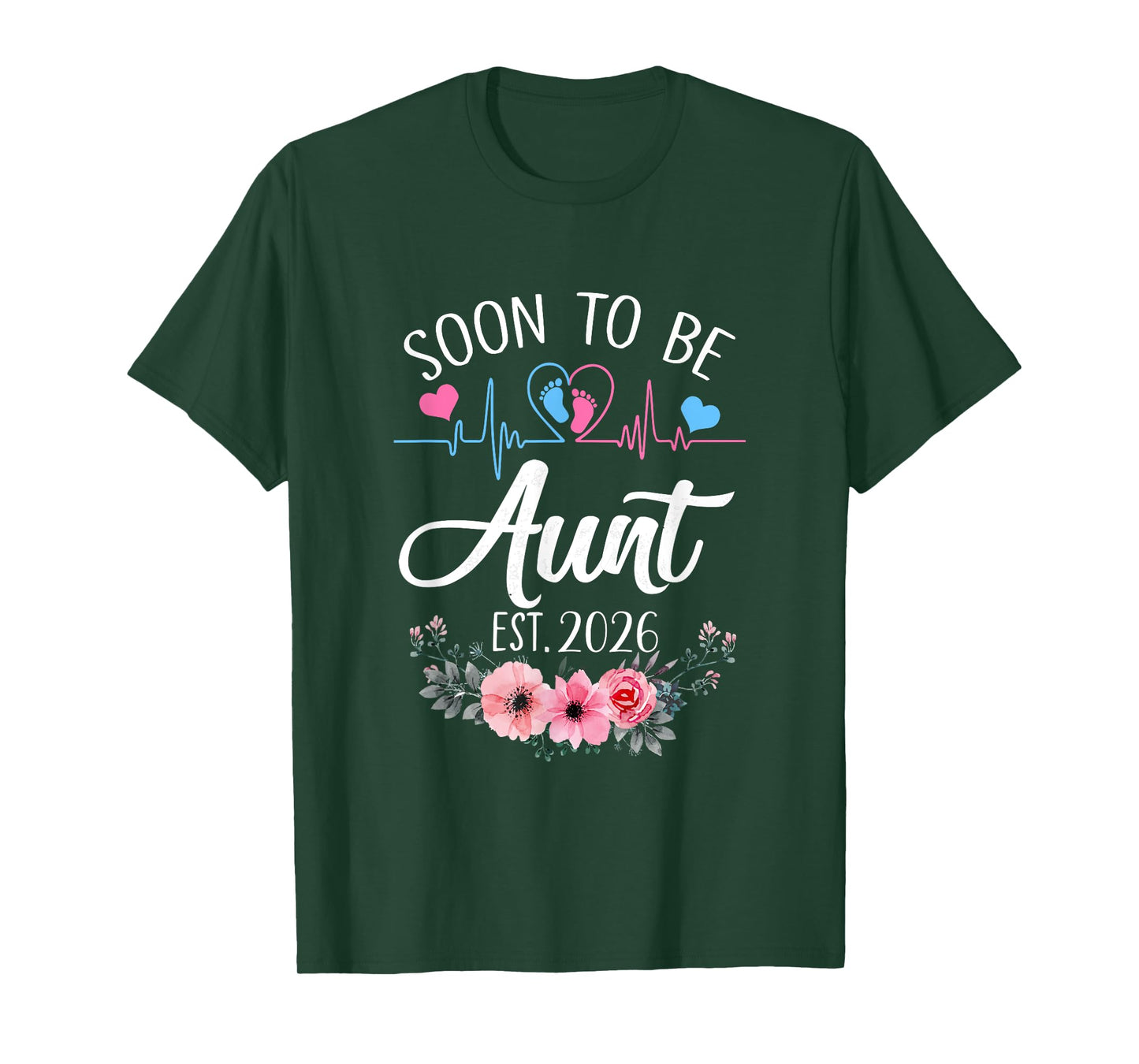 Soon To Be Aunt 2026 First Time Pregnancy Announcement T-Shirt
