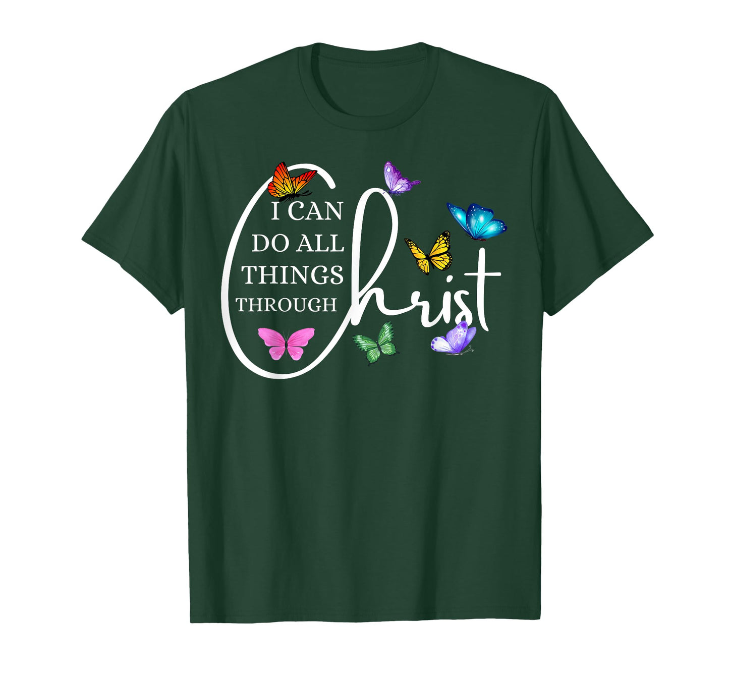 All things through Christ Faith Bible Christian Graphic T-Shirt