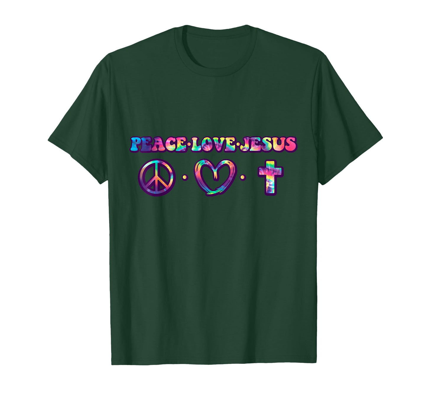 Peace symbol Love and Jesus believe T-Shirt
