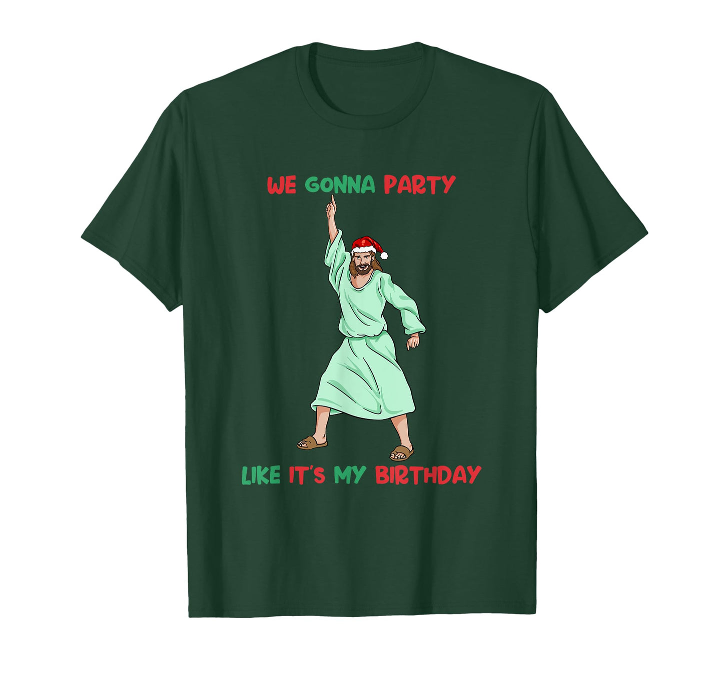 Jesus Christmas Birthday Shirt Party Like It's My Birthday T-Shirt