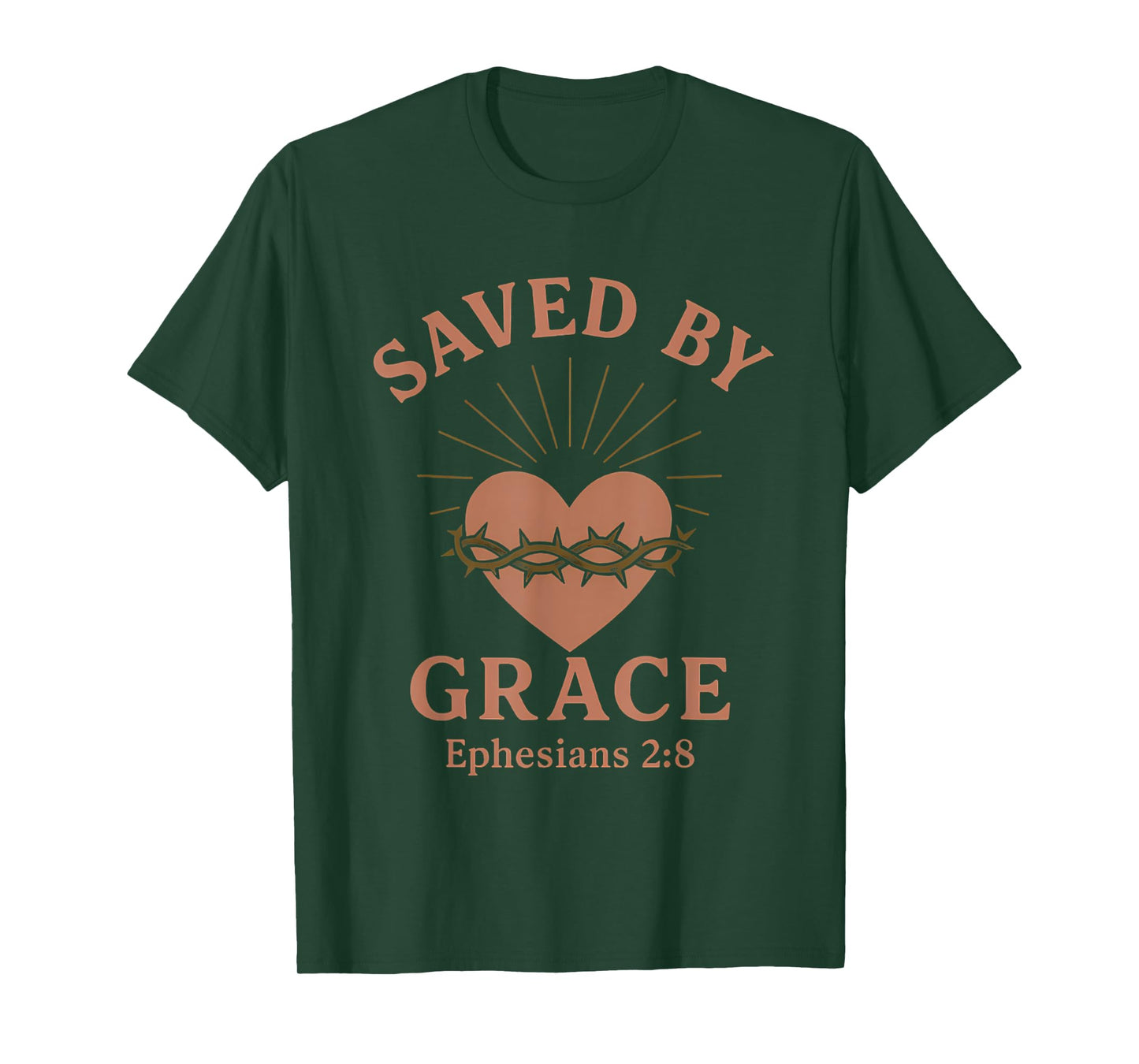 Saved By Grace Ephesians 2:8 Bible Verse Christian T-Shirt