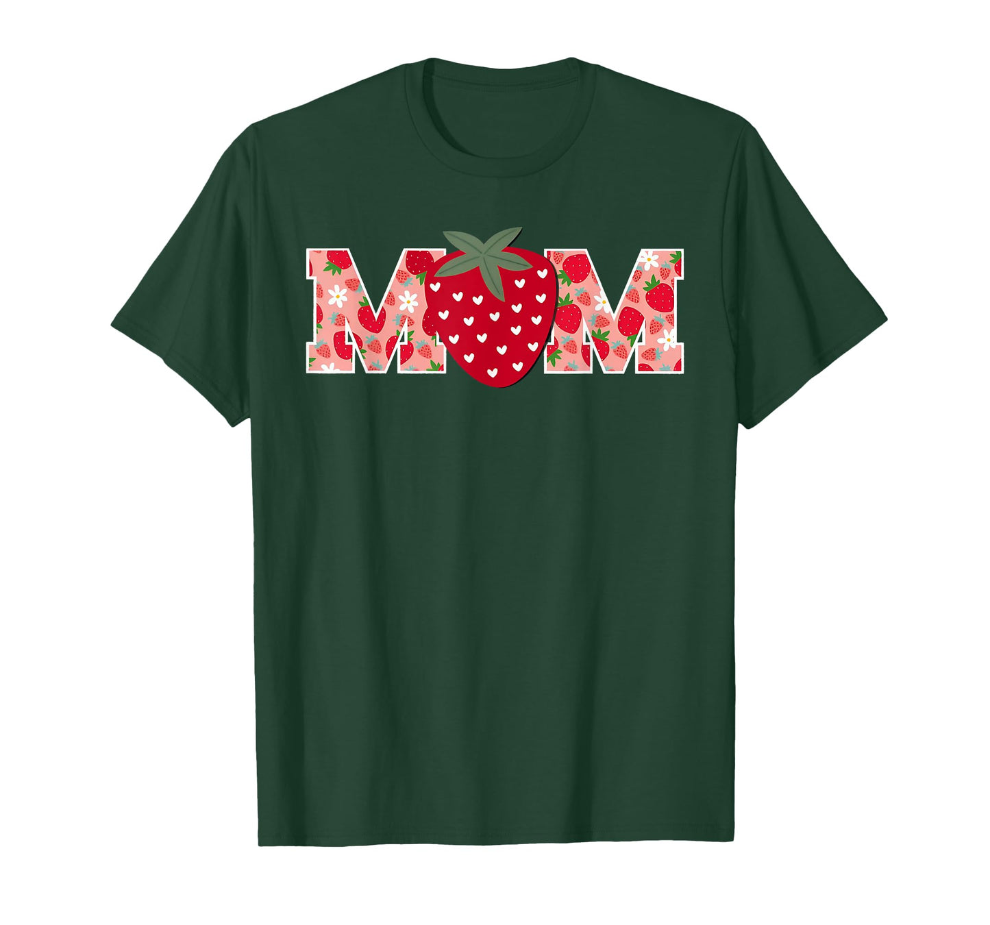 Mom Strawberry Happy Birthday Funny Strawberry Family Funny T-Shirt