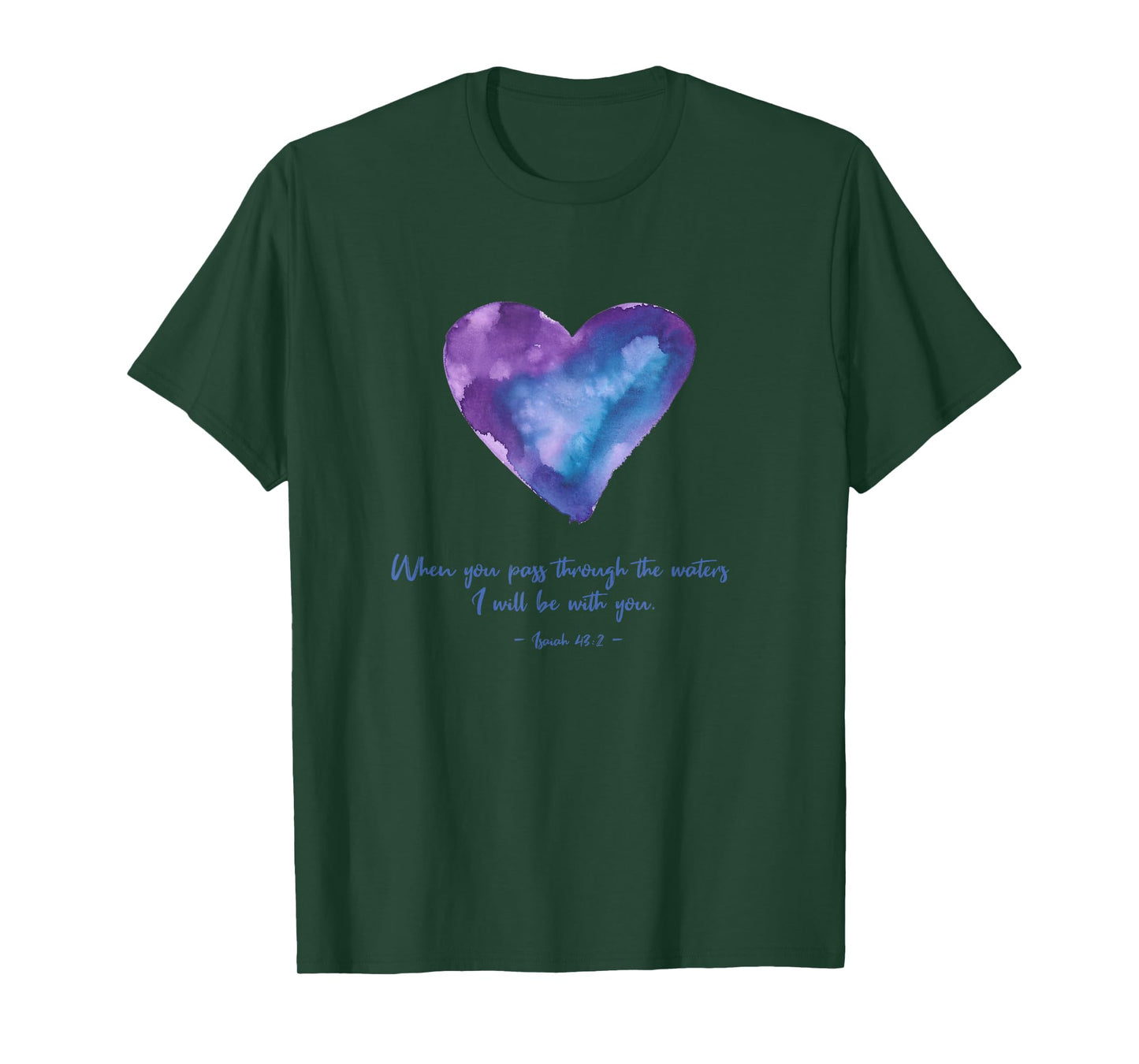 Isaiah 43:2 When You Pass Through The Waters Quotes T-Shirt